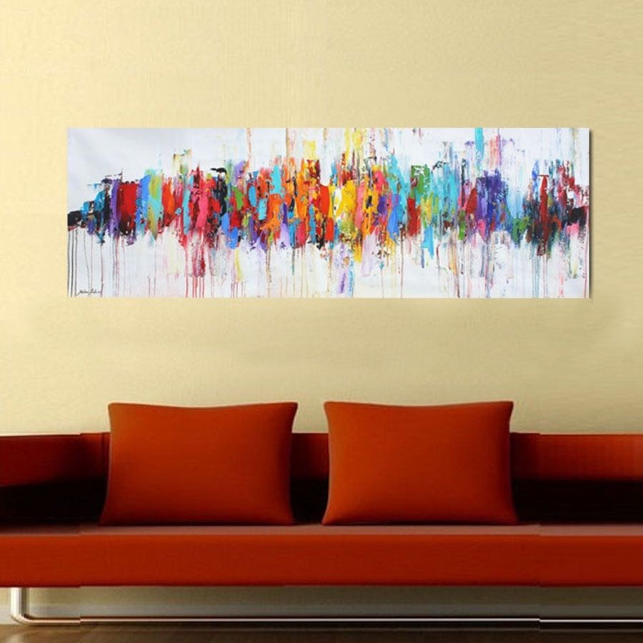 Modern Abstract Oil Paintings On Canvas Turquoise Wall Art Throughout Best And Newest Modern Abstract Wall Art Painting (View 15 of 20)