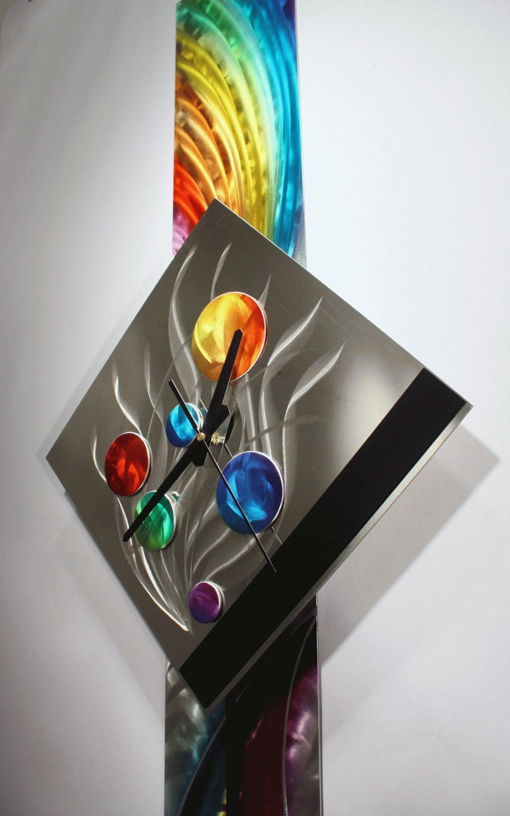 Modern Metal Wall Art Pendulum Clock, Abstract Sculpture Decor Regarding Best And Newest Abstract Metal Wall Art With Clock (View 4 of 20)