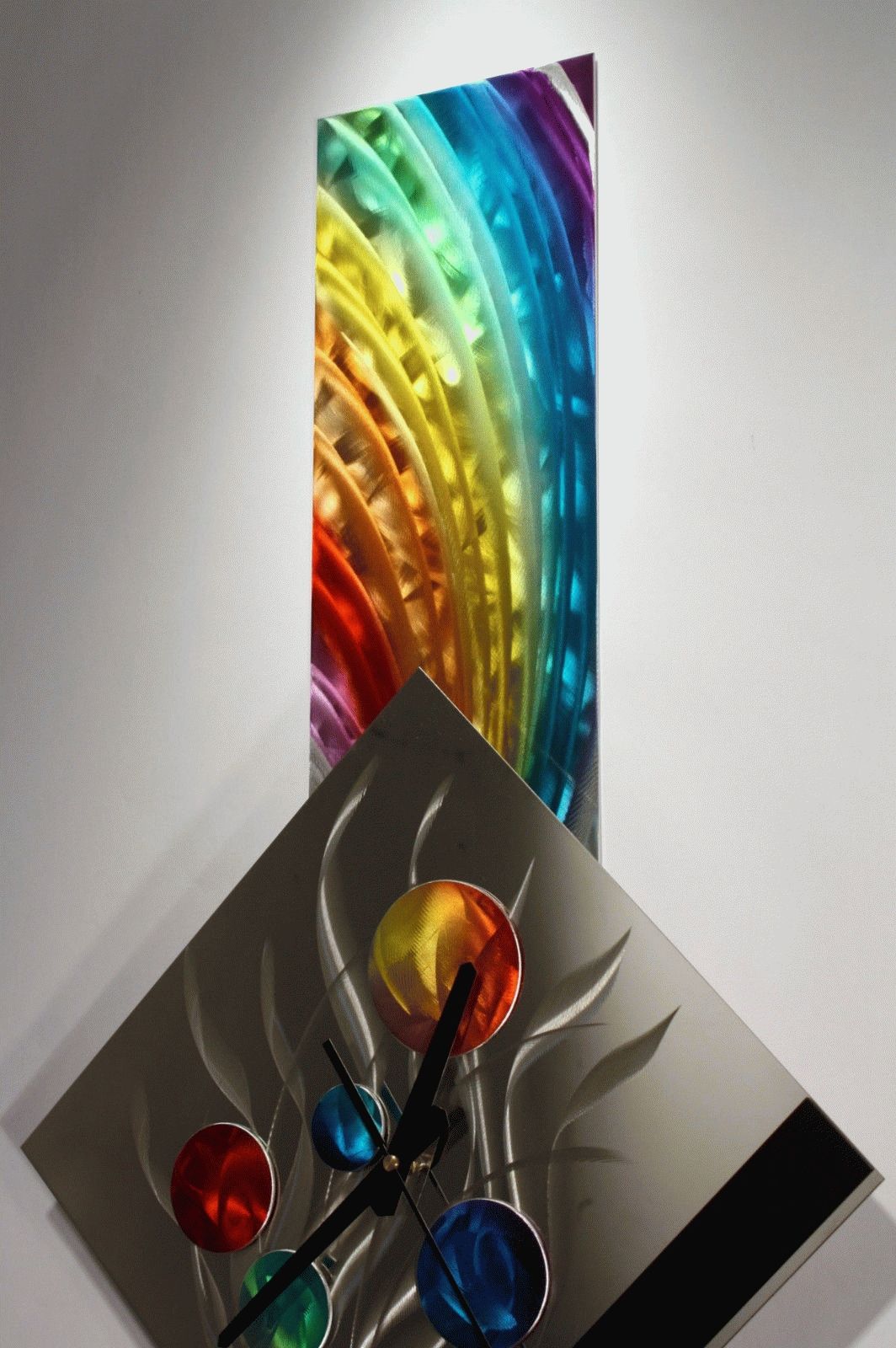 Modern Metal Wall Art Pendulum Clock, Abstract Sculpture Decor With Newest Abstract Metal Wall Art Painting (View 15 of 20)