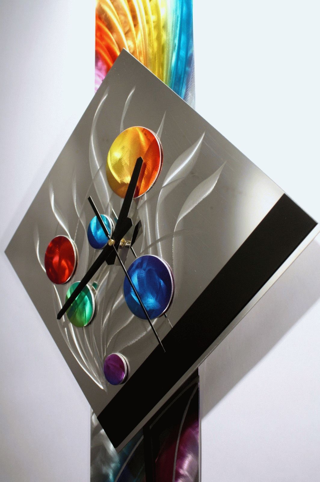 Modern Metal Wall Art Pendulum Clock, Abstract Sculpture Decor Within Latest Abstract Metal Wall Art With Clock (View 13 of 20)