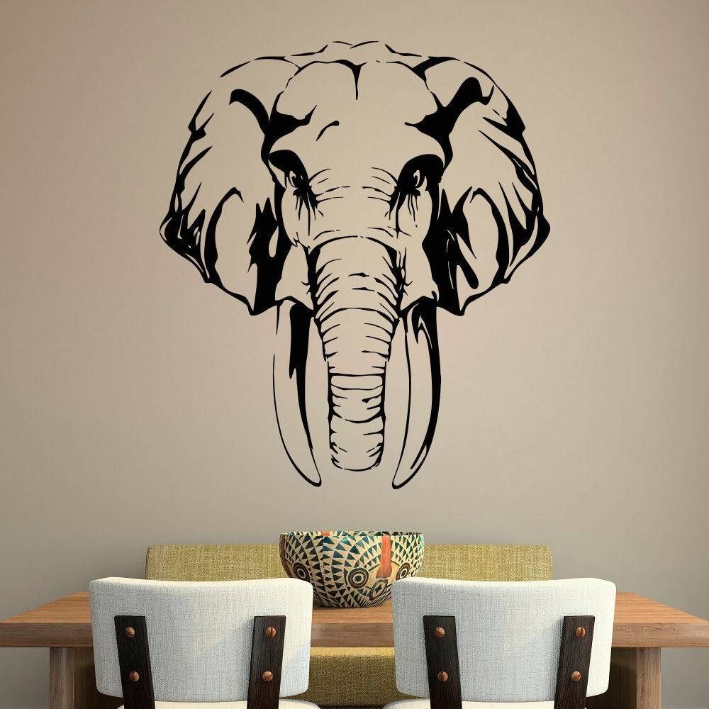 Newest Arrived Design Geometric Deer Head Wall Mural Geometry Within Most Popular African animal Wall Art (View 11 of 20)