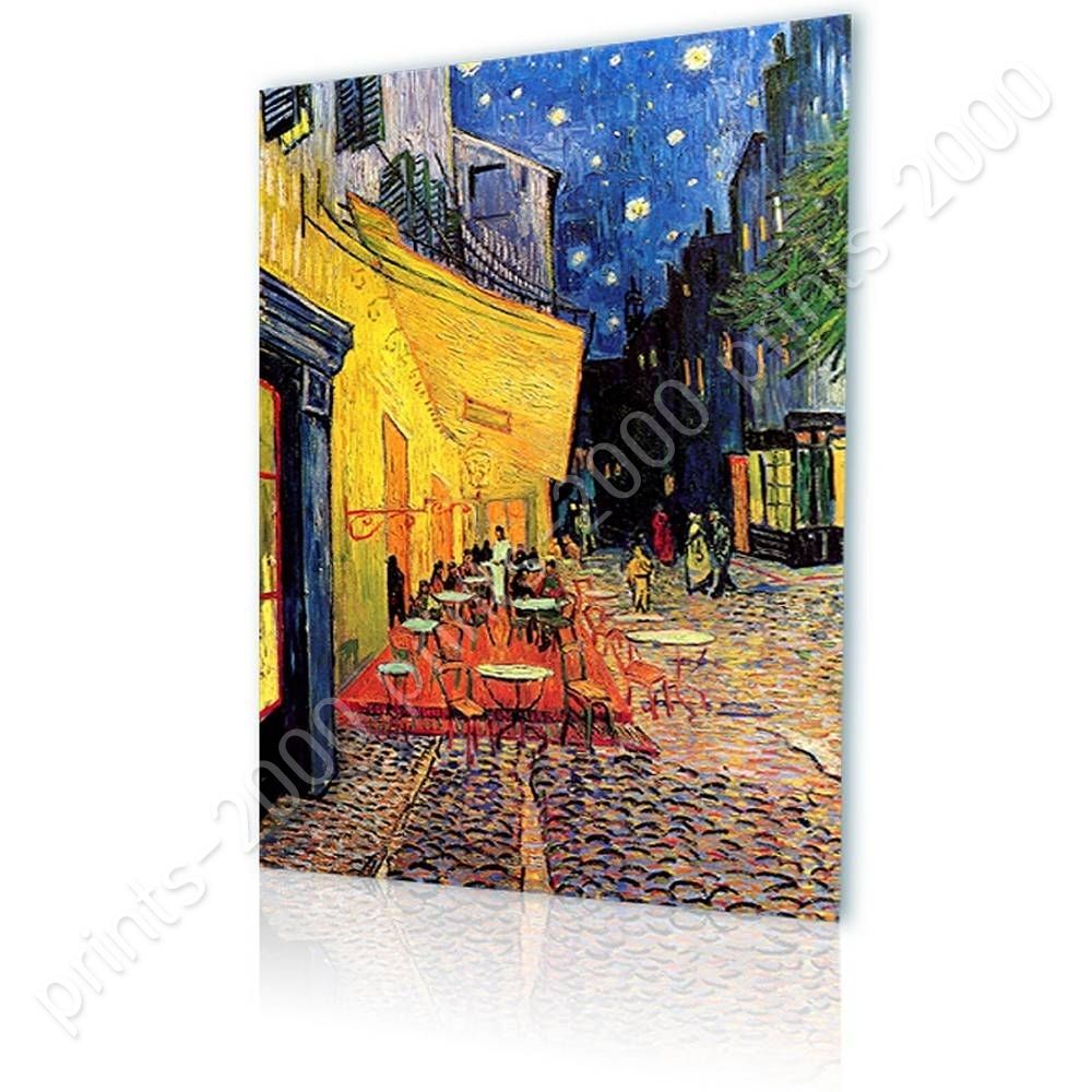 Poster Or Sticker Decals Vinyl Cafe Terrace Vincent Van Gogh Wall In Most Current Vincent Van Gogh Wall Art (Gallery 15 of 20)