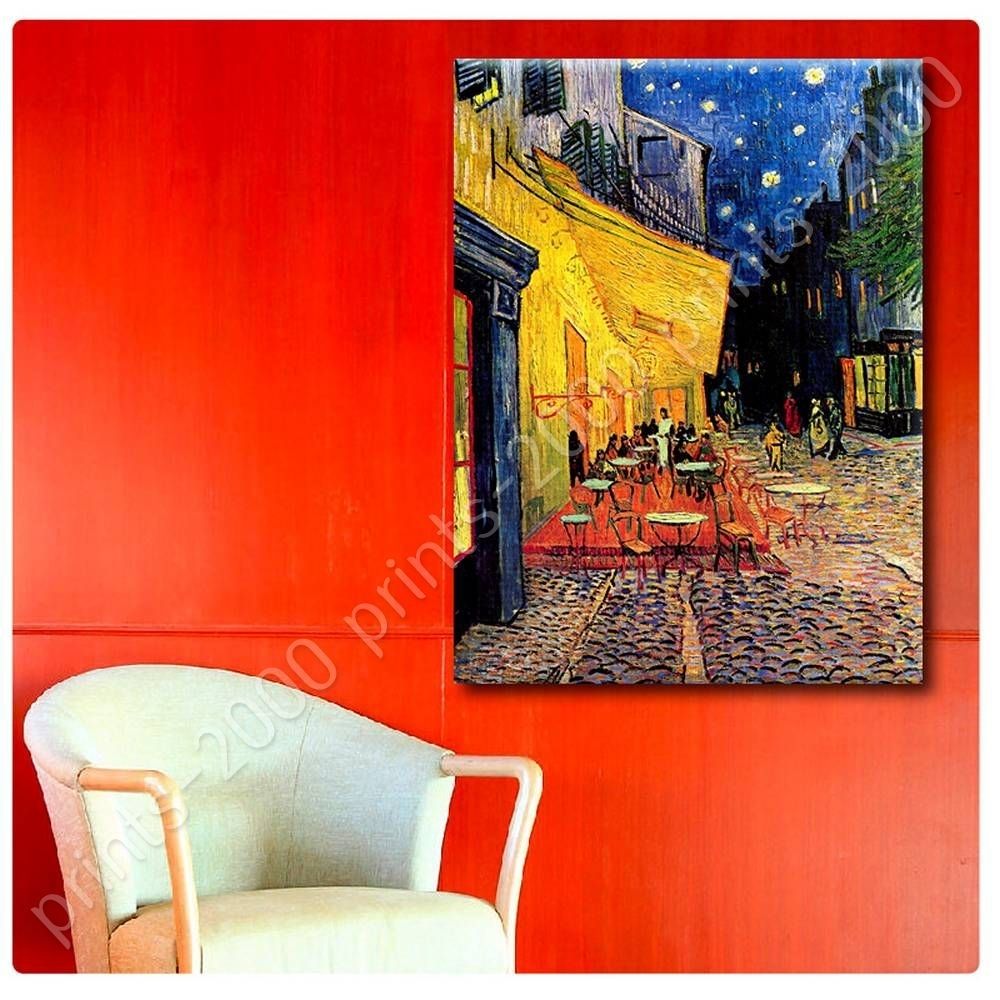 Poster Or Sticker Decals Vinyl Cafe Terrace Vincent Van Gogh Wall Throughout Newest Vincent Van Gogh Wall Art (Gallery 12 of 20)