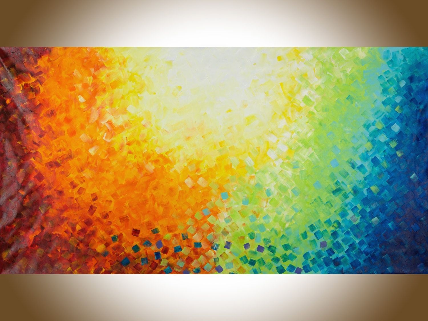 Wall Art 60"colourful Abstract Art Red Yellow Orange Blue Green Inside Latest Blue Green Abstract Wall Art (View 9 of 20)