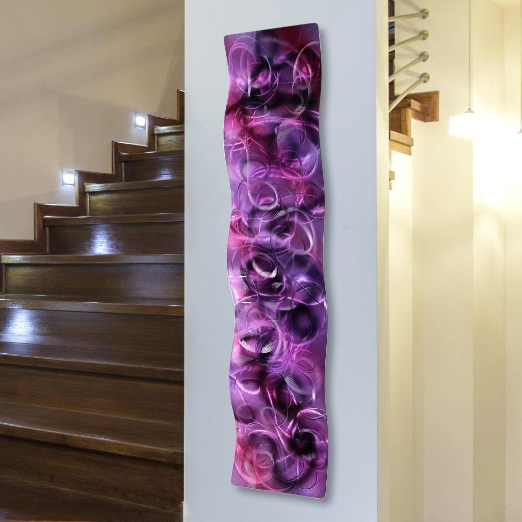 Wall Arts ~ Purple Poppy Metal Wall Art Purple Abstract Metal Wall Pertaining To Best And Newest Purple And Grey Abstract Wall Art (View 18 of 20)