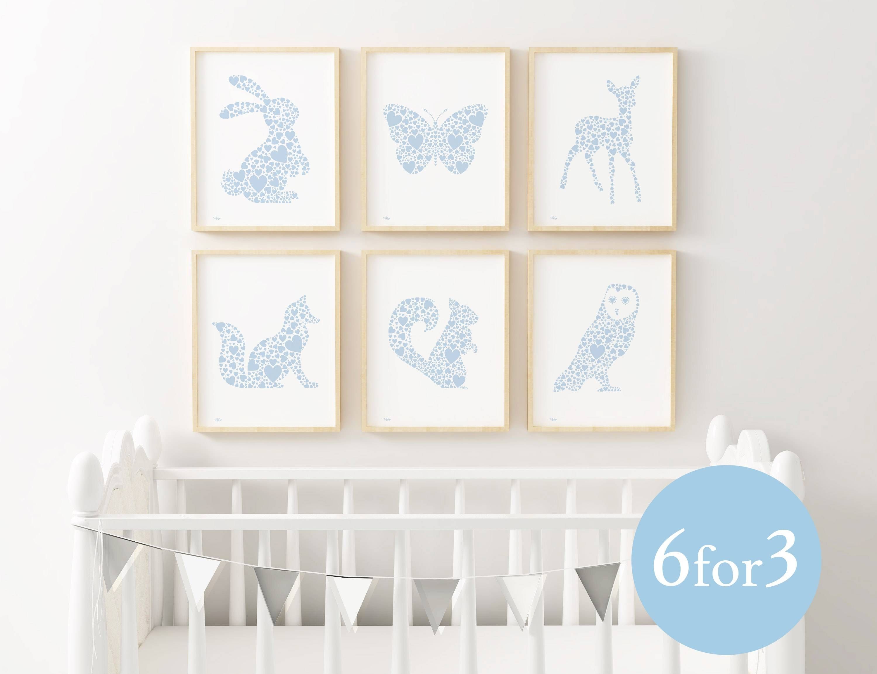 Woodland Nursery Print Set | Fortune & Hopkins | Nursery Art Pertaining To Most Recently Released Woodland animal Wall Art (View 14 of 20)