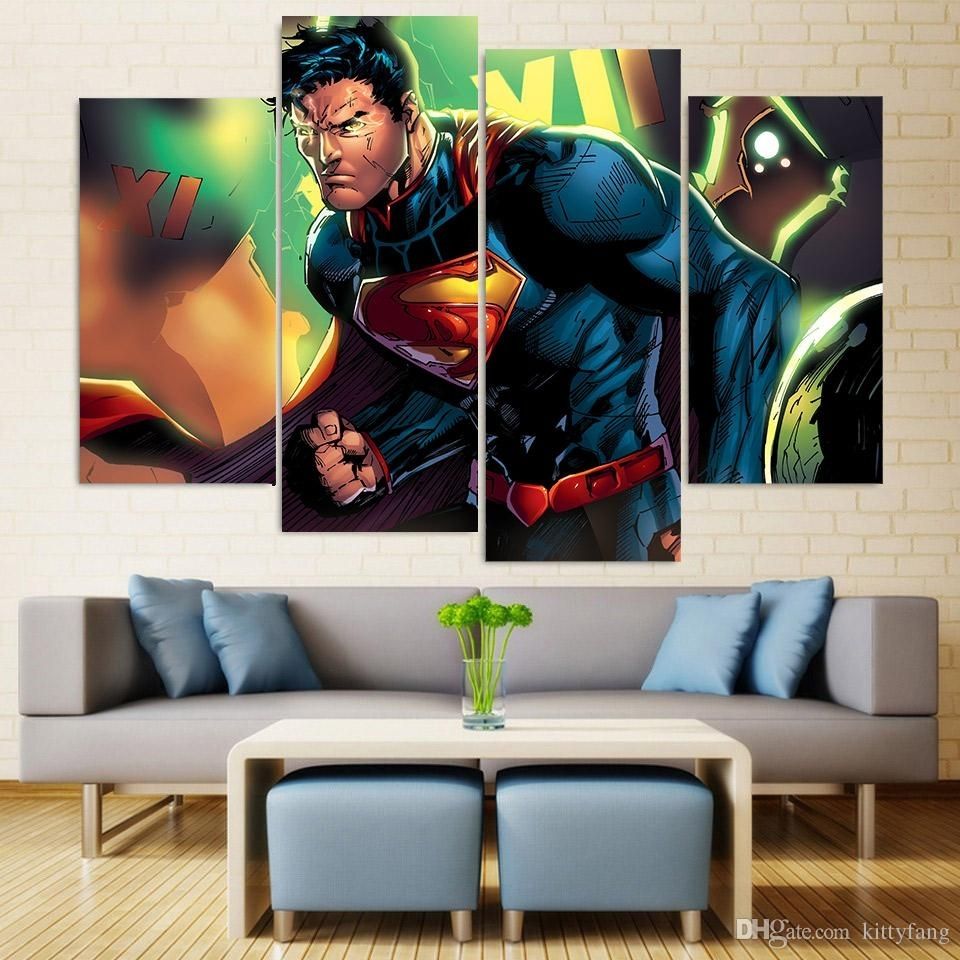 2018 Framed Hd Printed Superman Clark Kent Picture Wall Art Canvas In Most Up To Date Kent Canvas Wall Art (View 1 of 15)