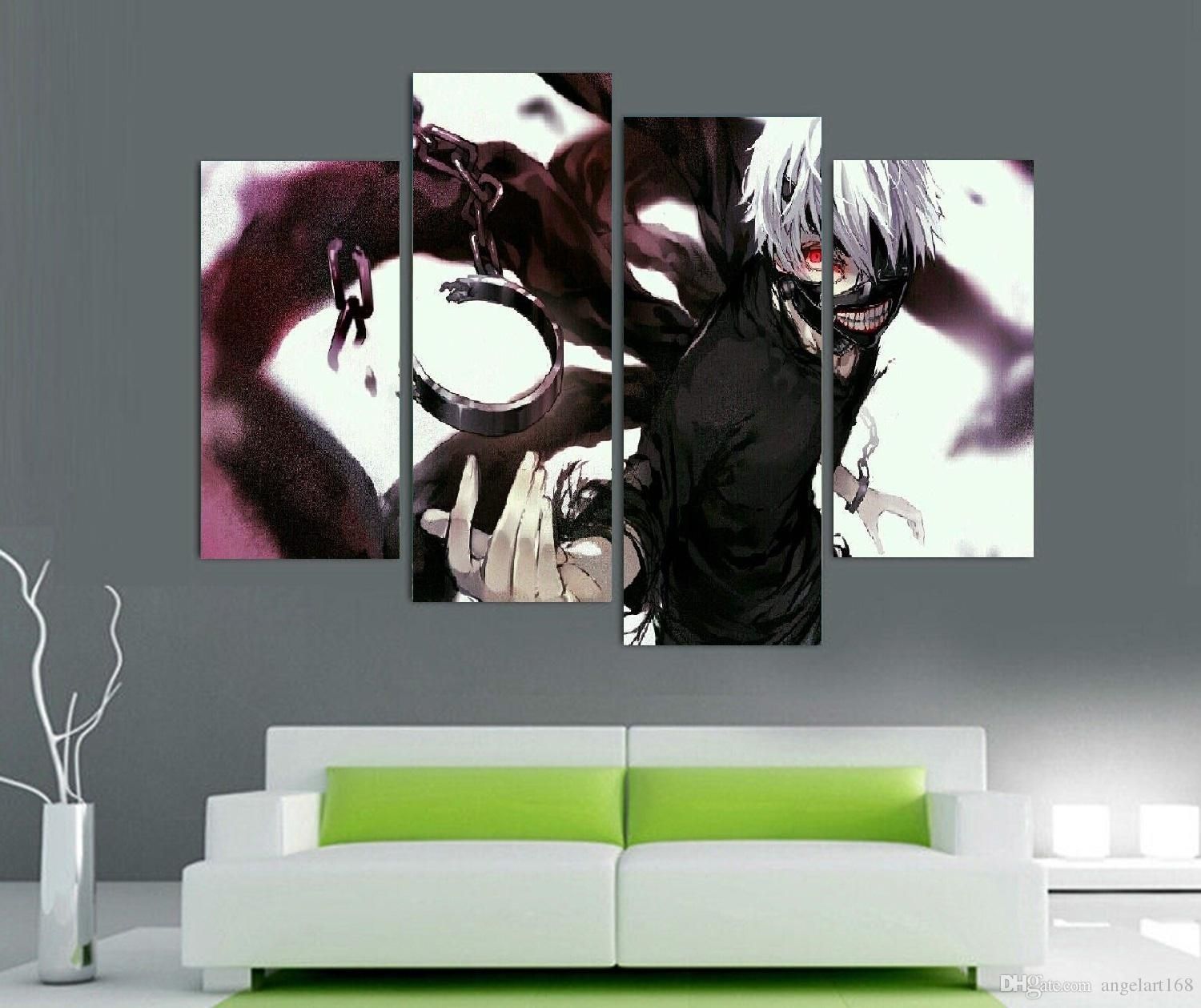 2018 Unframed Tokyo Ghoul Anime Painting Broken Chain On Canvas Inside Recent Anime Canvas Wall Art (View 14 of 15)