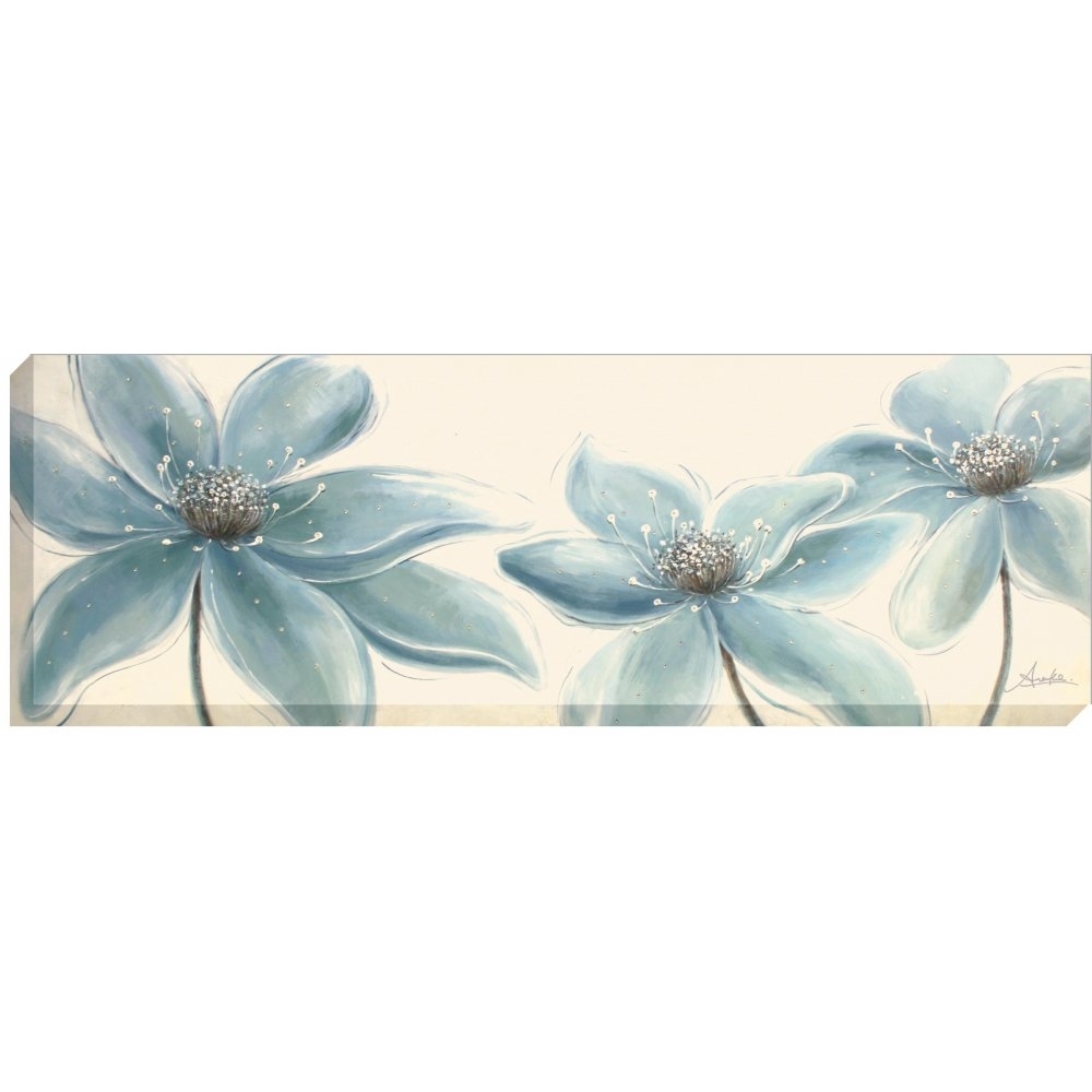 Artko Flower Panel Duck Egg Blue – Canvas Wrap | Art To Do In Most Recently Released Duck Egg Canvas Wall Art (Gallery 1 of 15)