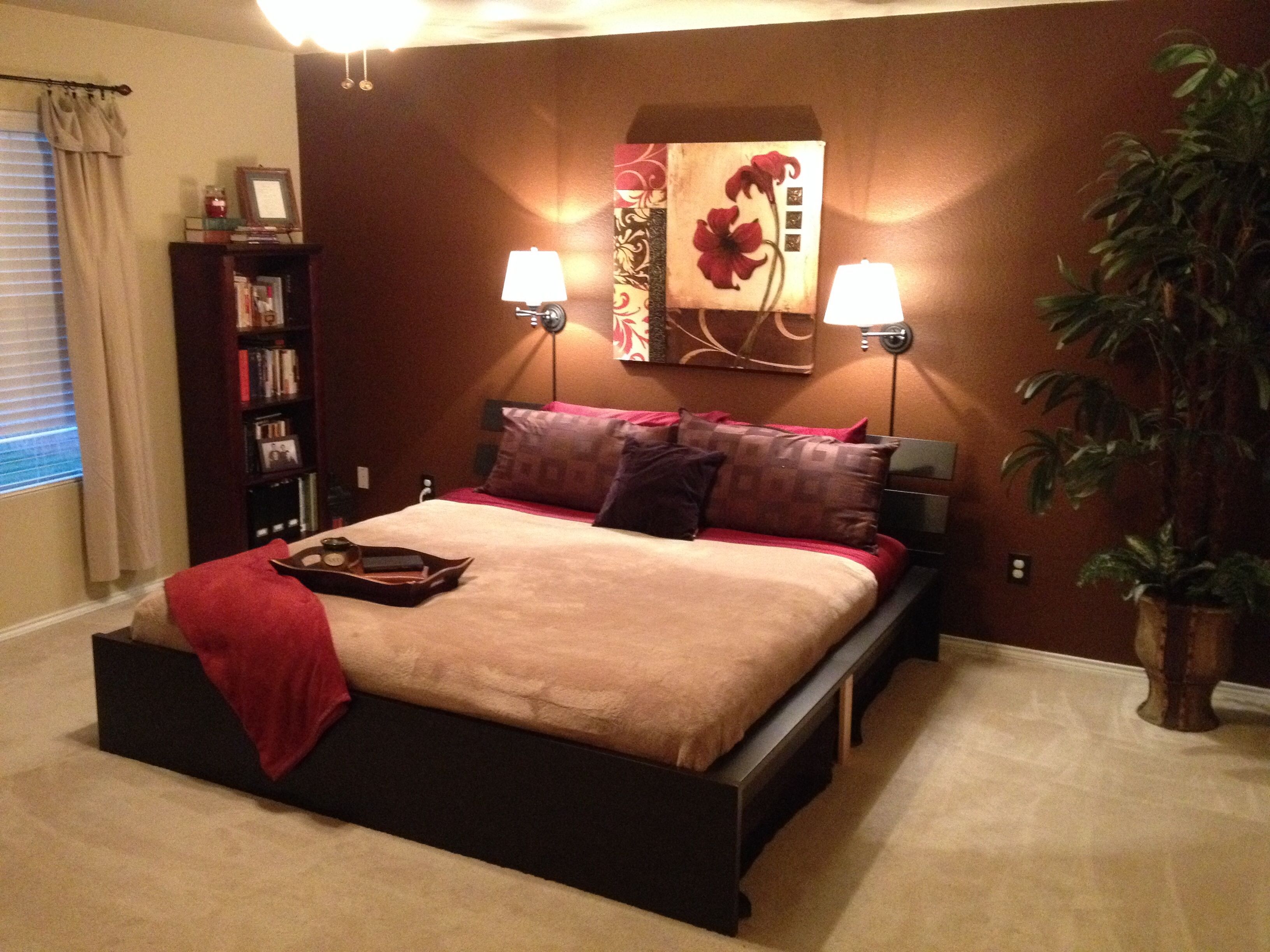 Brown Accent Wall Master Bedroom (View 2 of 15)