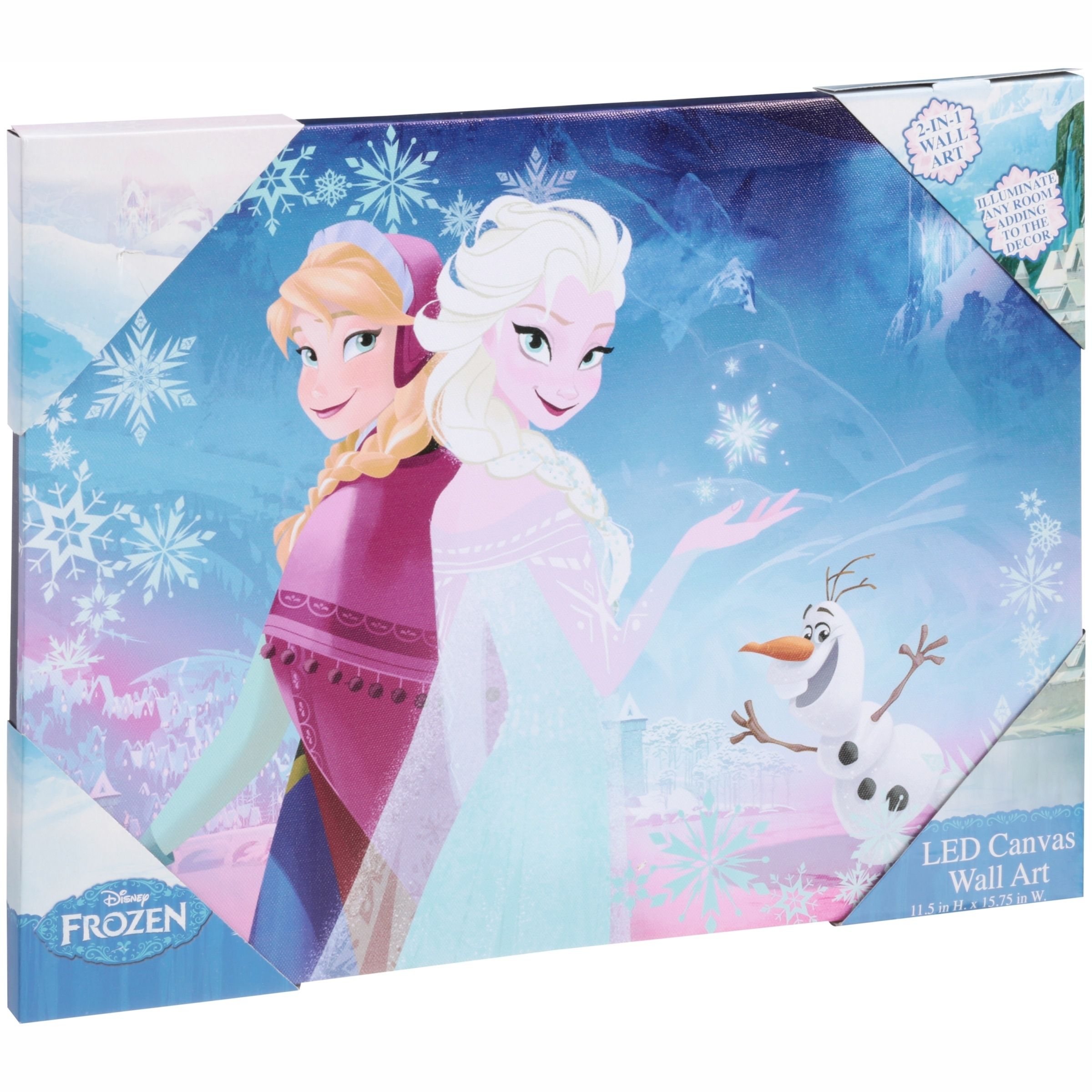 Disney Frozen Led Canvas Wall Art – Walmart Within Most Recently Released Elsa Canvas Wall Art (View 8 of 15)