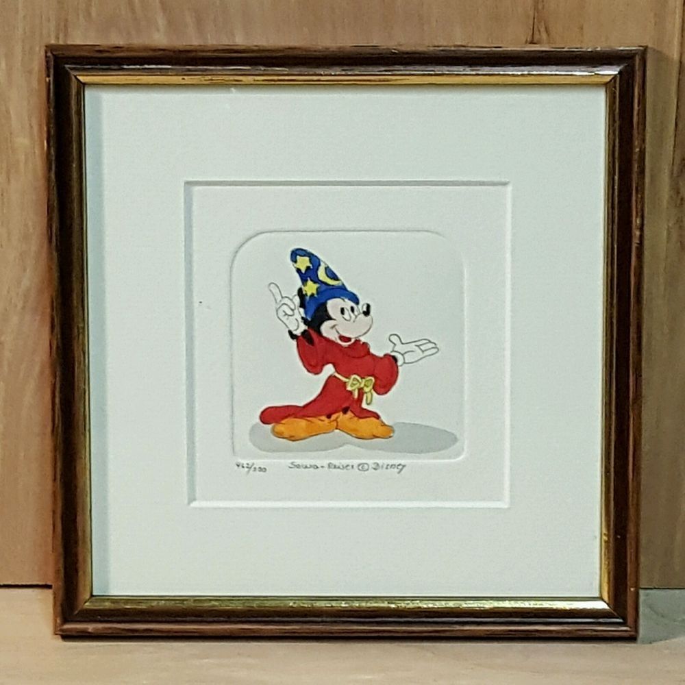 Disney Le 500 Sorcerer Mickey Mouse Hand Painted Sowa & Reiser With Regard To Best And Newest Disney Framed Art Prints (View 4 of 15)