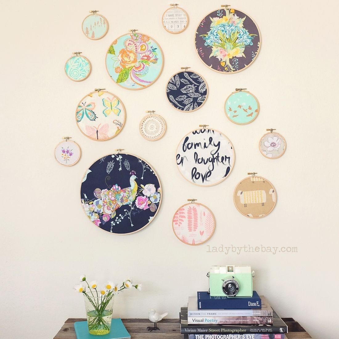 Diy Embroidery Hoop Wall Art | Diy Embroidery, Embroidery And Walls Intended For Most Recent Embroidery Hoop Fabric Wall Art (View 2 of 15)