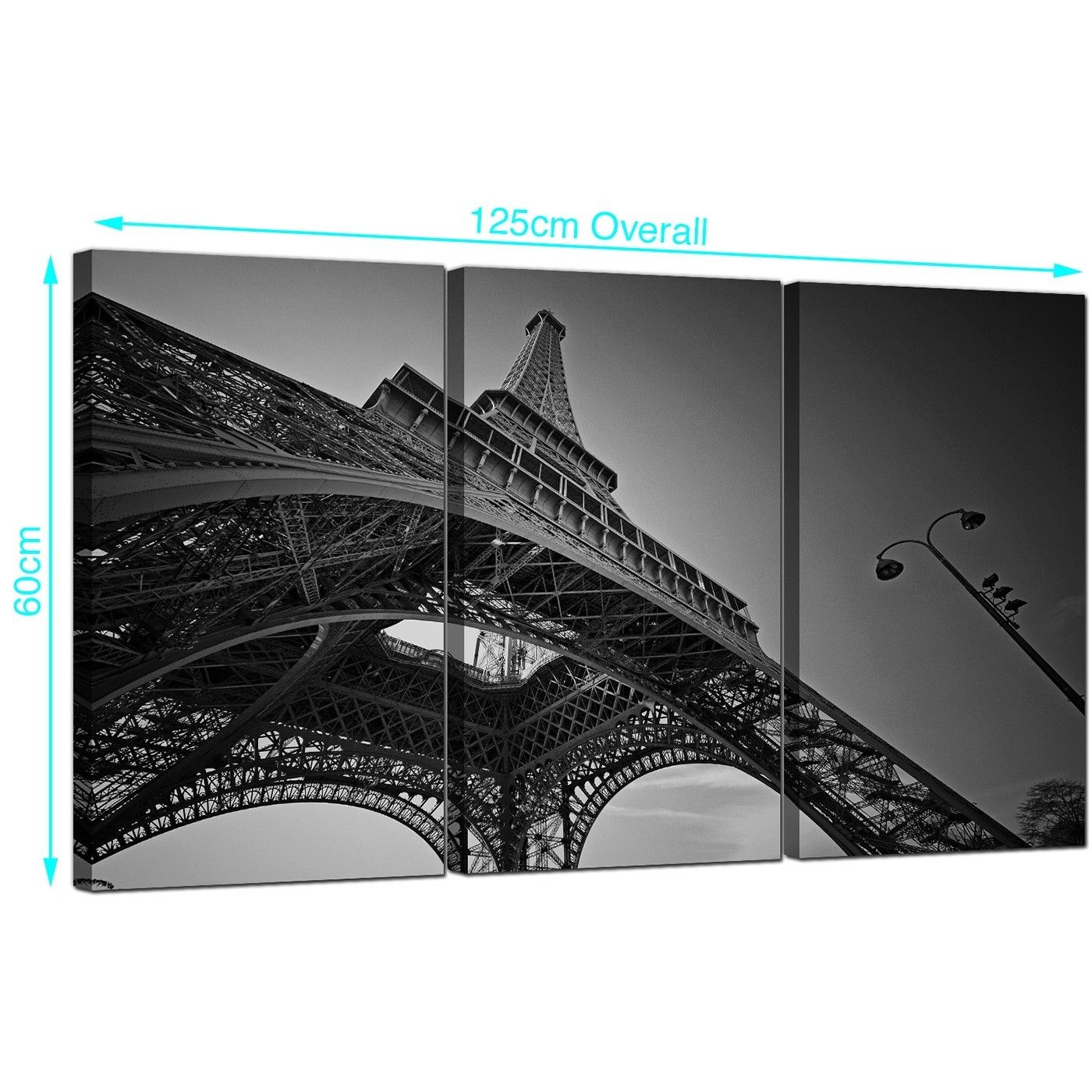 Eiffel Tower Paris Canvas Prints Uk Set Of 3 For Your Hallway With Regard To Newest Eiffel Tower Canvas Wall Art (View 15 of 15)