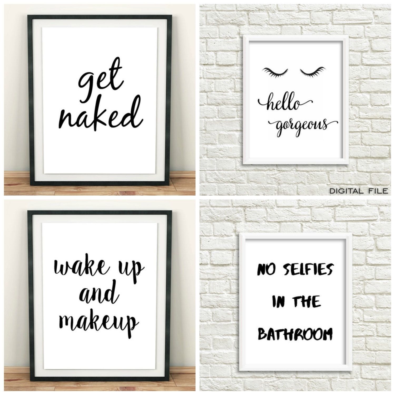 Funny Bathroom Wall Decor Beautiful Girly Bathroom Decor Bathroom For Most Recent Canvas Wall Art Funny Quotes (View 8 of 15)