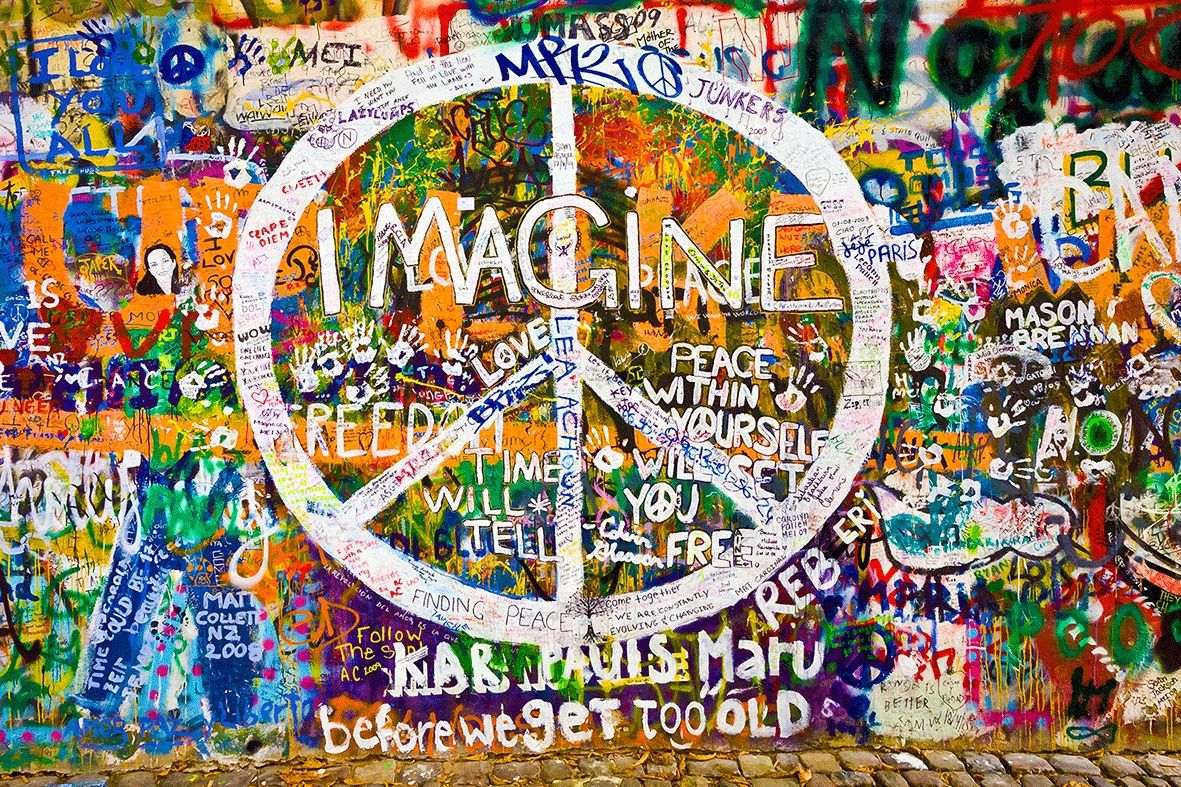 Graffiti Art | Imagine | Art Print On Stretched Canvas | The Block Within Most Up To Date Graffiti Canvas Wall Art (View 9 of 15)