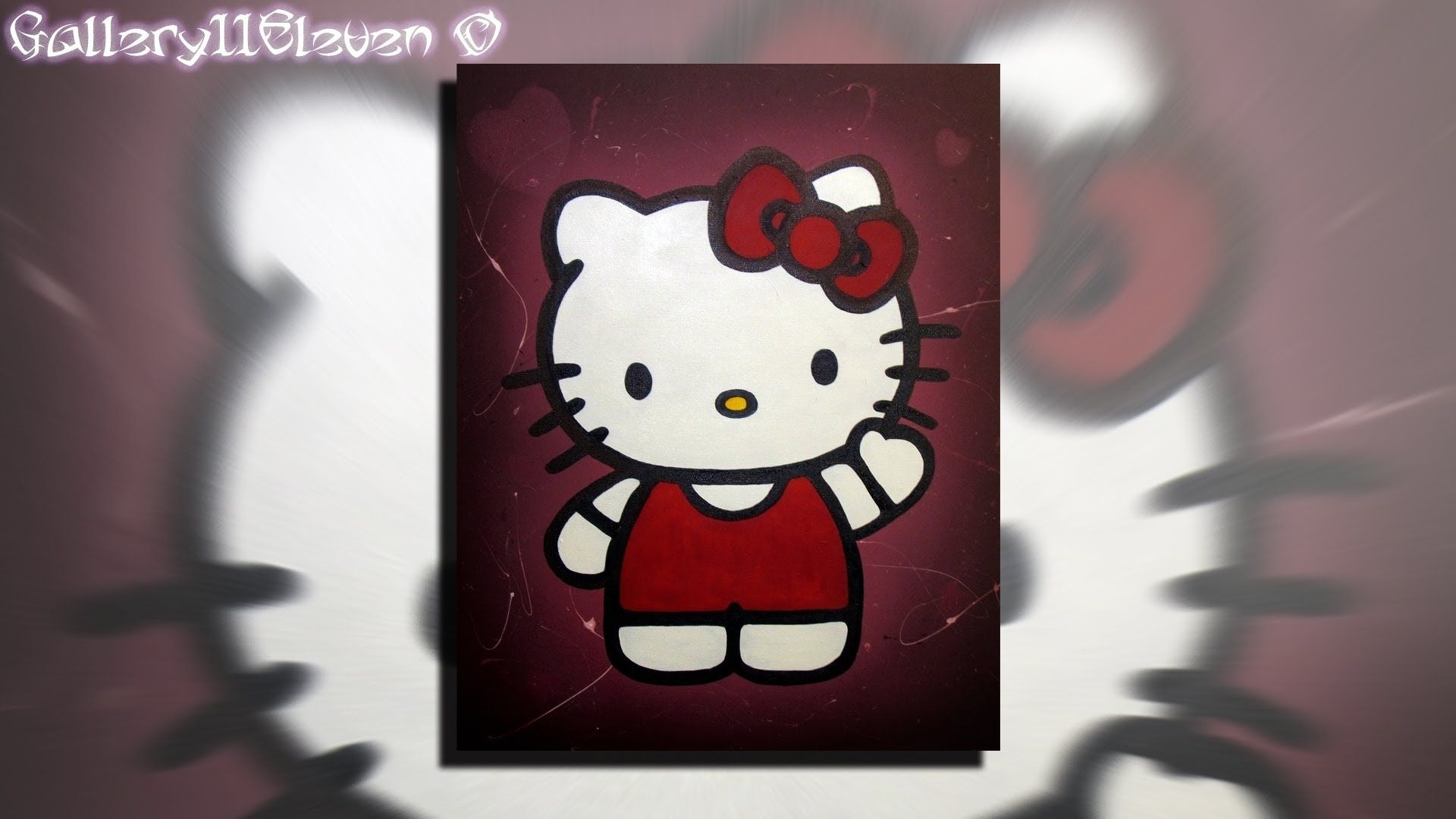 Hello Kitty – Painting Art – Youtube For Best And Newest Hello Kitty Canvas Wall Art (View 8 of 15)