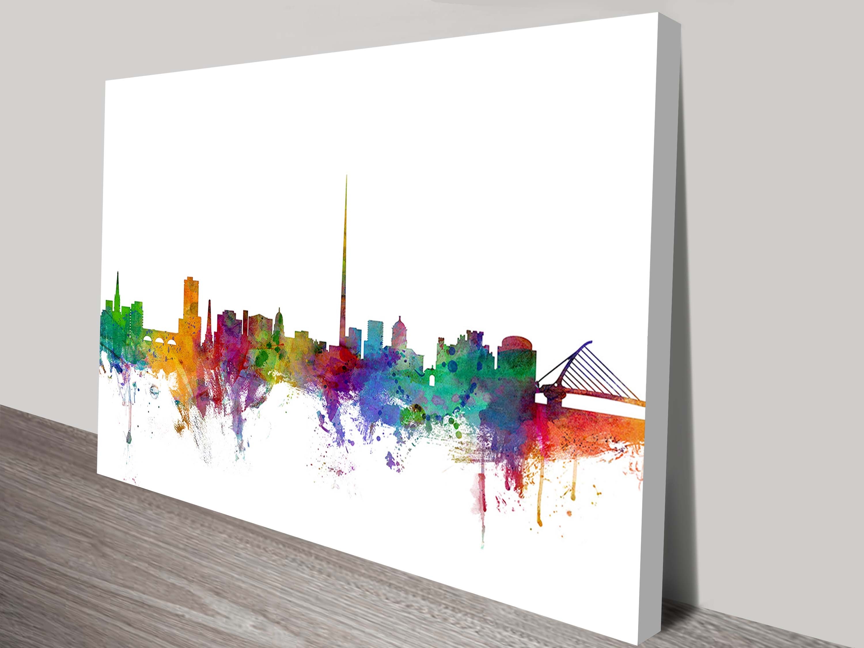 Ireland Skyline Art Printmichael Tompsett Inside Current Dublin Canvas Wall Art (Gallery 1 of 15)