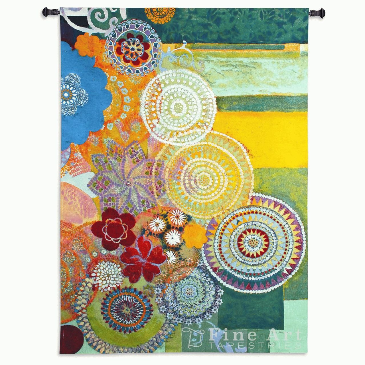 Lace Curve Tapestry Wall Hanging – Contemporary Abstract Design Regarding Most Popular Abstract Textile Wall Art (View 15 of 15)
