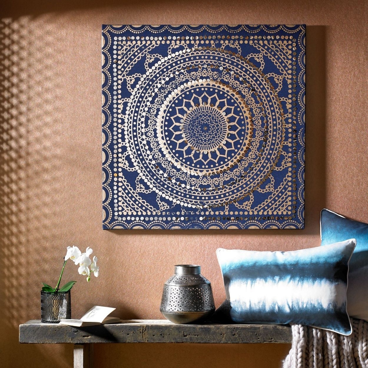 Make A Statement With This Moroccan Inspired Fabric Canvas. The Throughout Newest Moroccan Fabric Wall Art (Gallery 1 of 15)