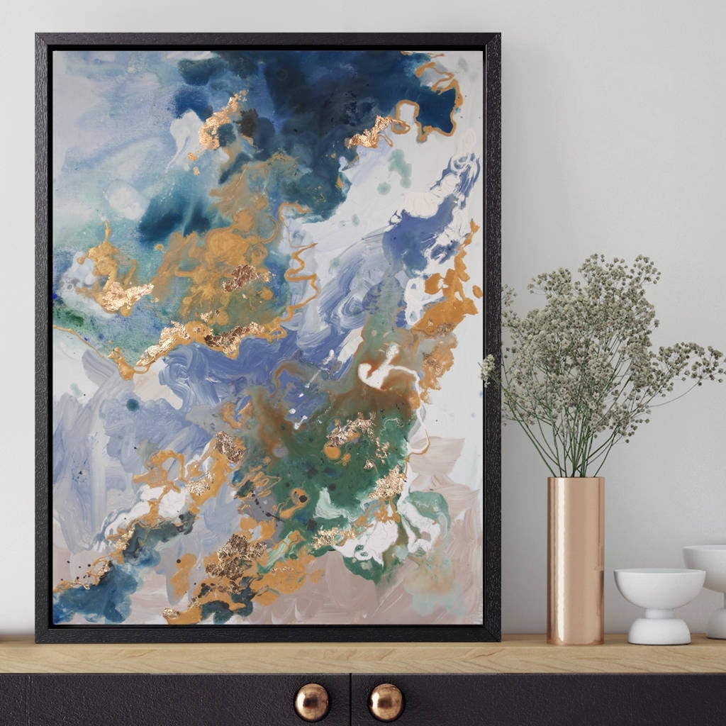 Marino Stone' Framed Giclée Abstract Canvas Print Artattikoart Inside Most Up To Date Abstract Framed Art Prints (Gallery 1 of 15)