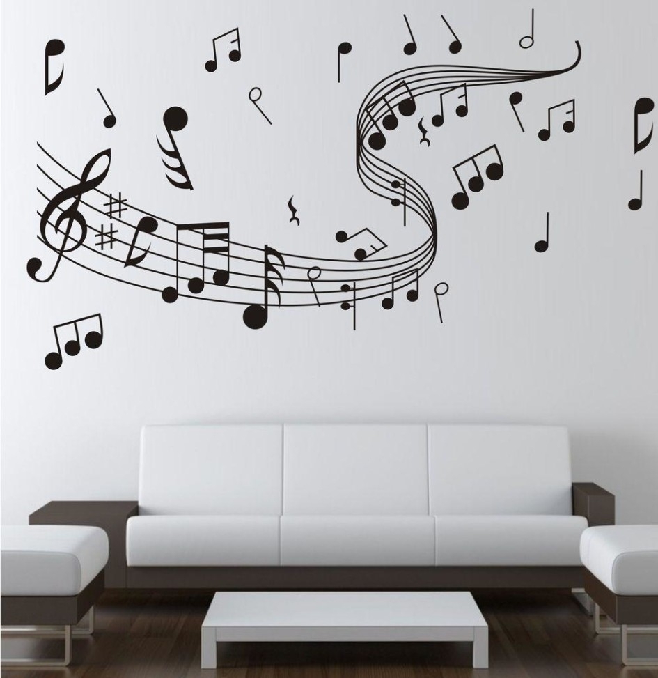 Music Note Wall Stickers Decor | Home Wall Decor | Pinterest In Most Recent Adhesive Art Wall Accents (Gallery 1 of 15)