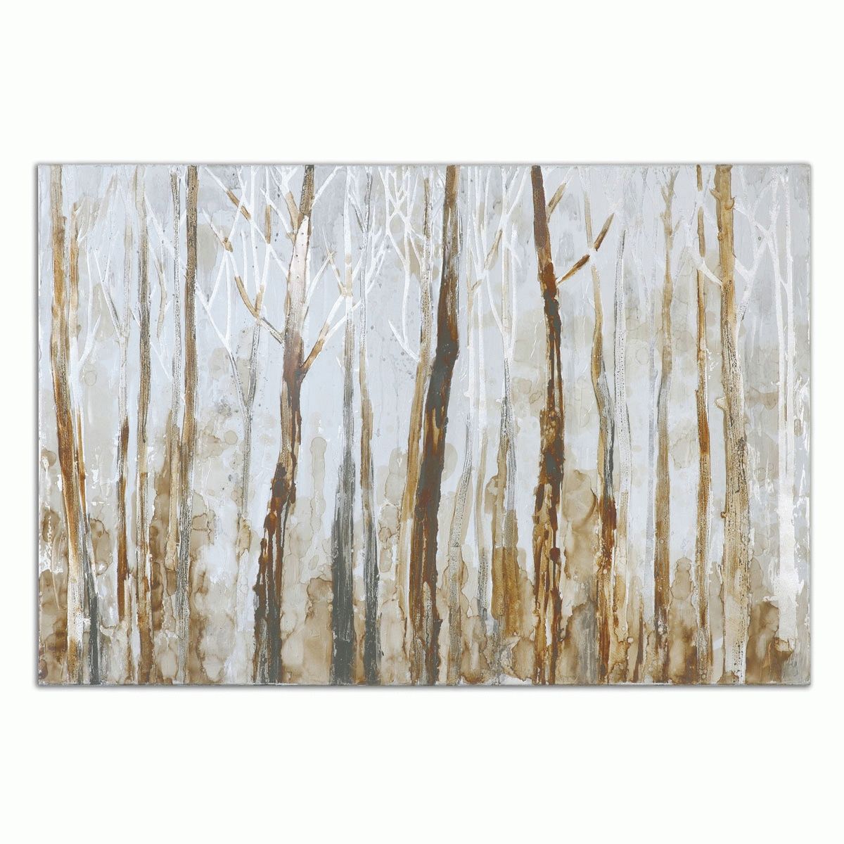 Mystic Forest Canvas Wall Art Within Most Up To Date Birch Trees Canvas Wall Art (View 5 of 15)