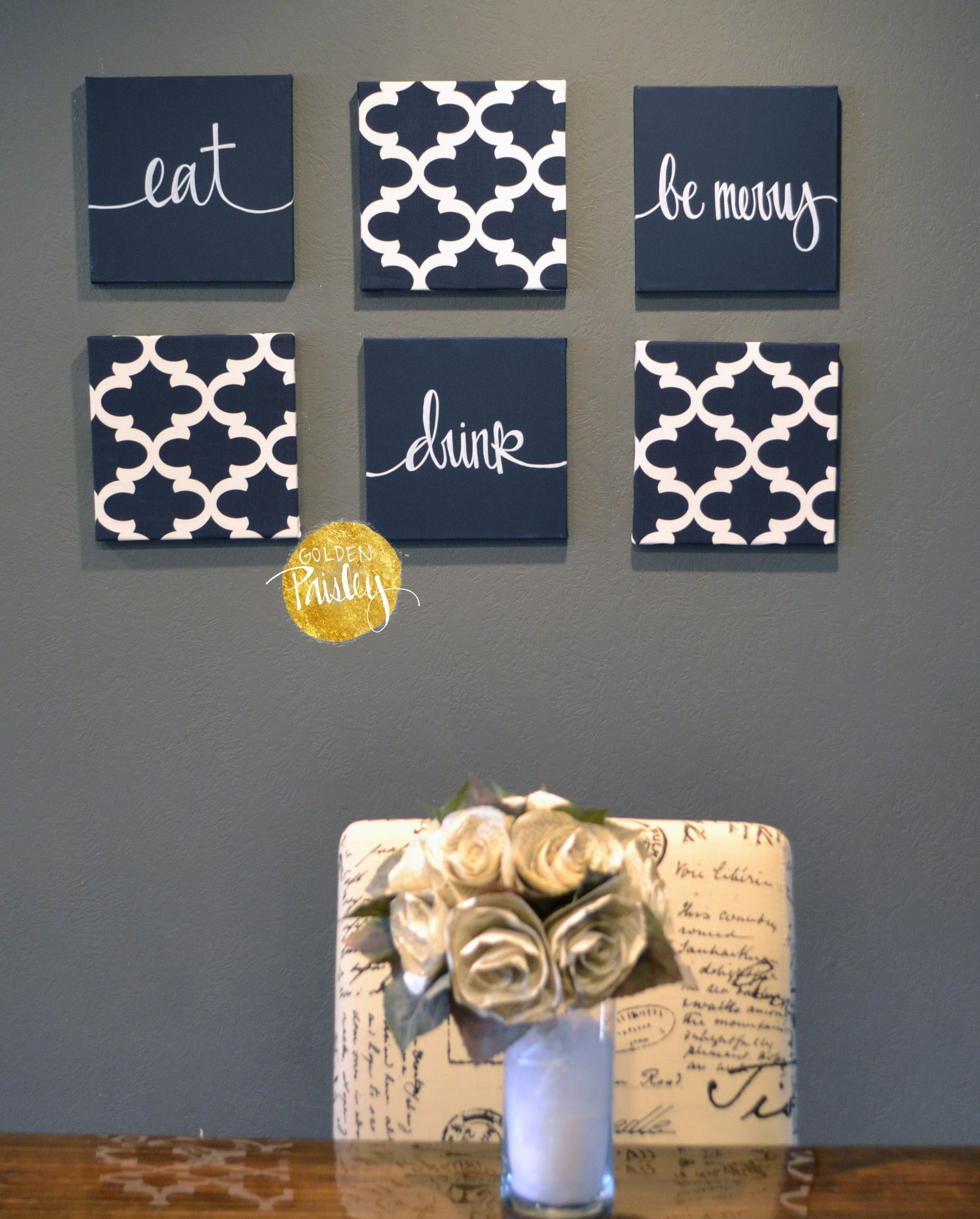 Navy Blue Wall Art Set For Most Popular Navy Canvas Wall Art (View 1 of 15)