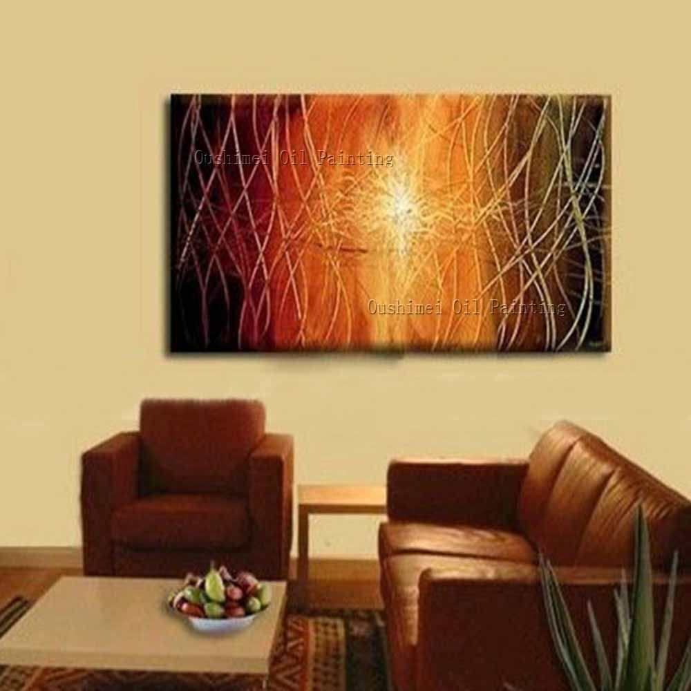 New Hand Painted Modern Creative Abstract Picture On Canvas Wall In Most Recently Released Hand Painted Canvas Wall Art (View 3 of 15)