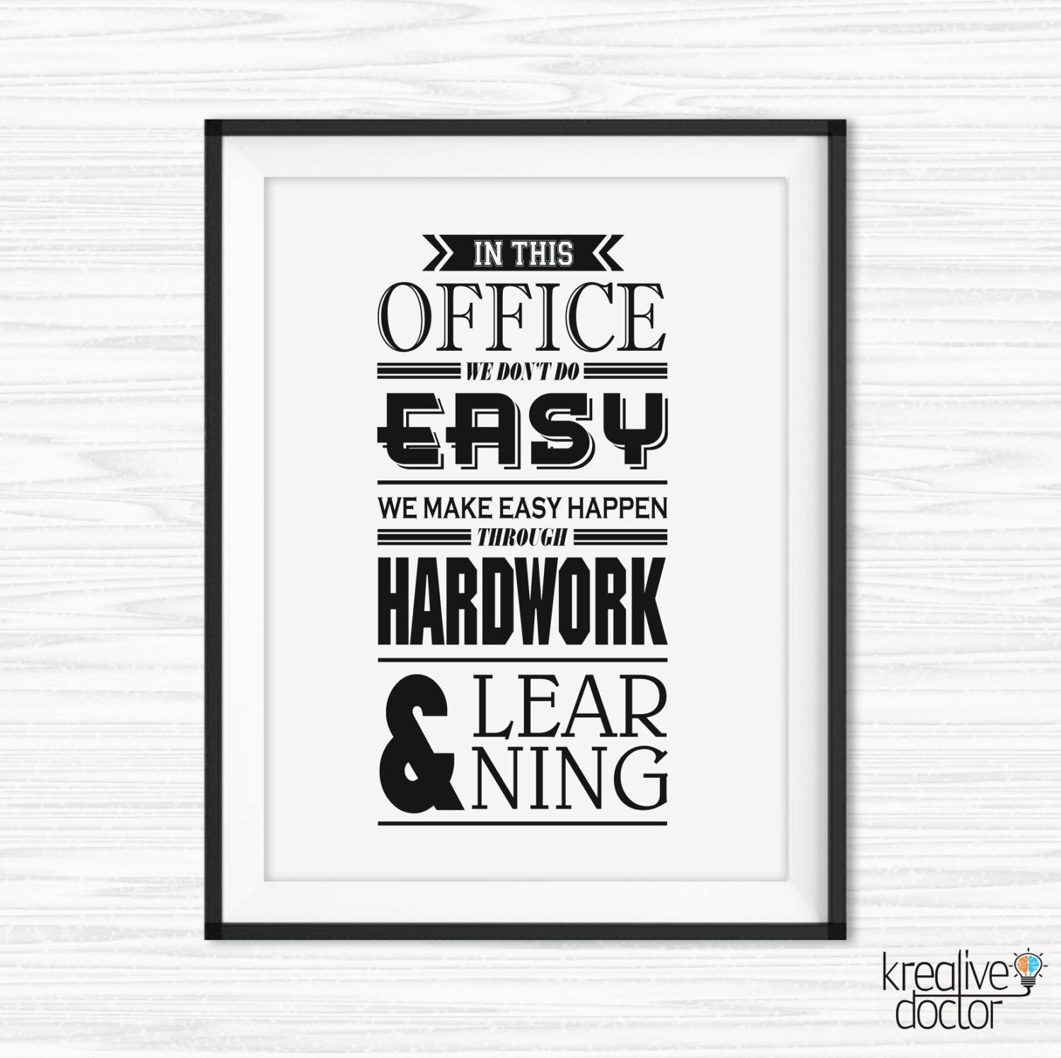 Office Wall Art Motivational Poster Inspirational Canvas Quotes With Regard To Most Recent Inspirational Quote Canvas Wall Art (View 6 of 15)