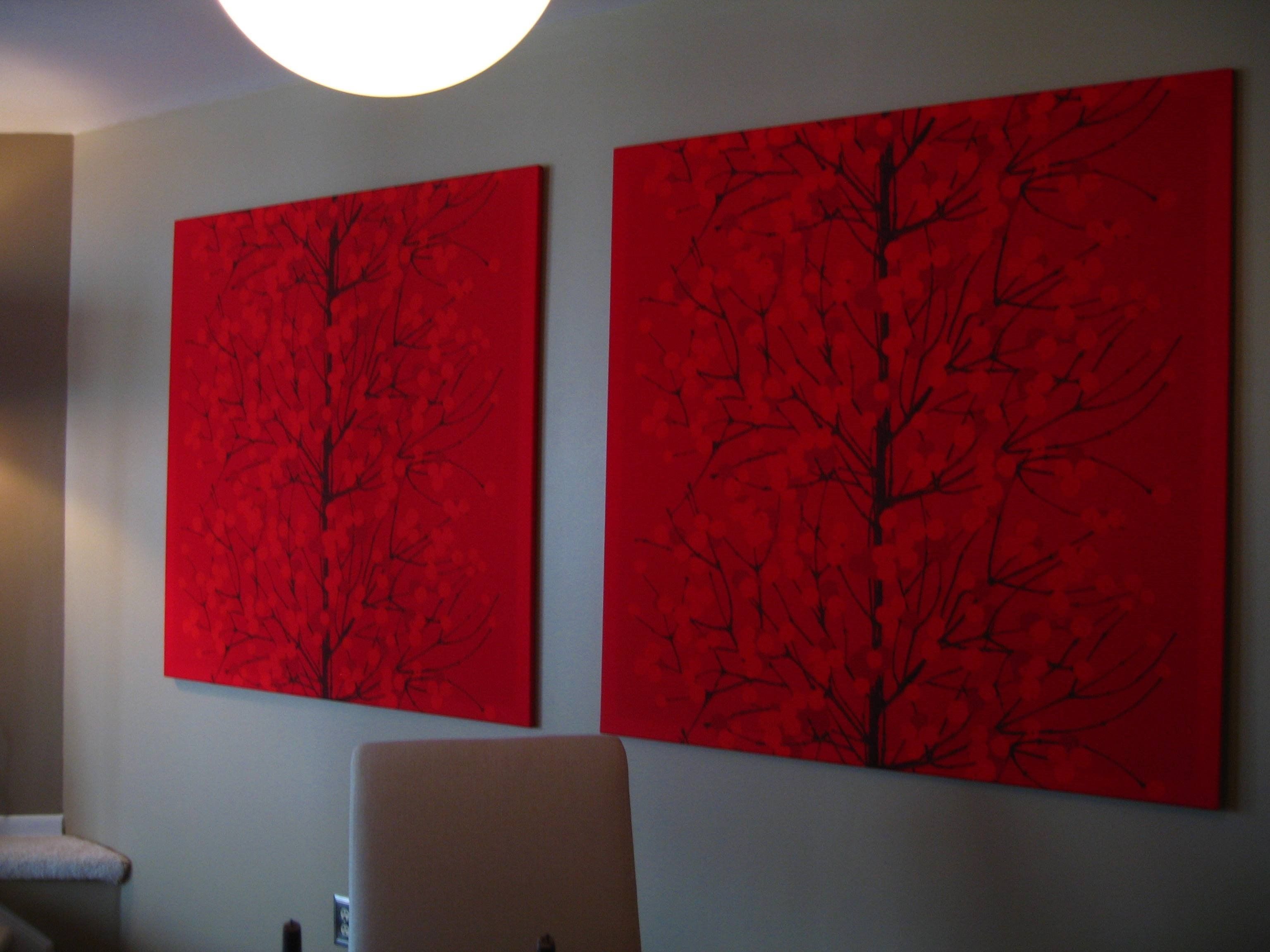 One Pretty Thing – Diy Craft Tutorials Throughout Most Popular Red Fabric Wall Art (View 1 of 15)
