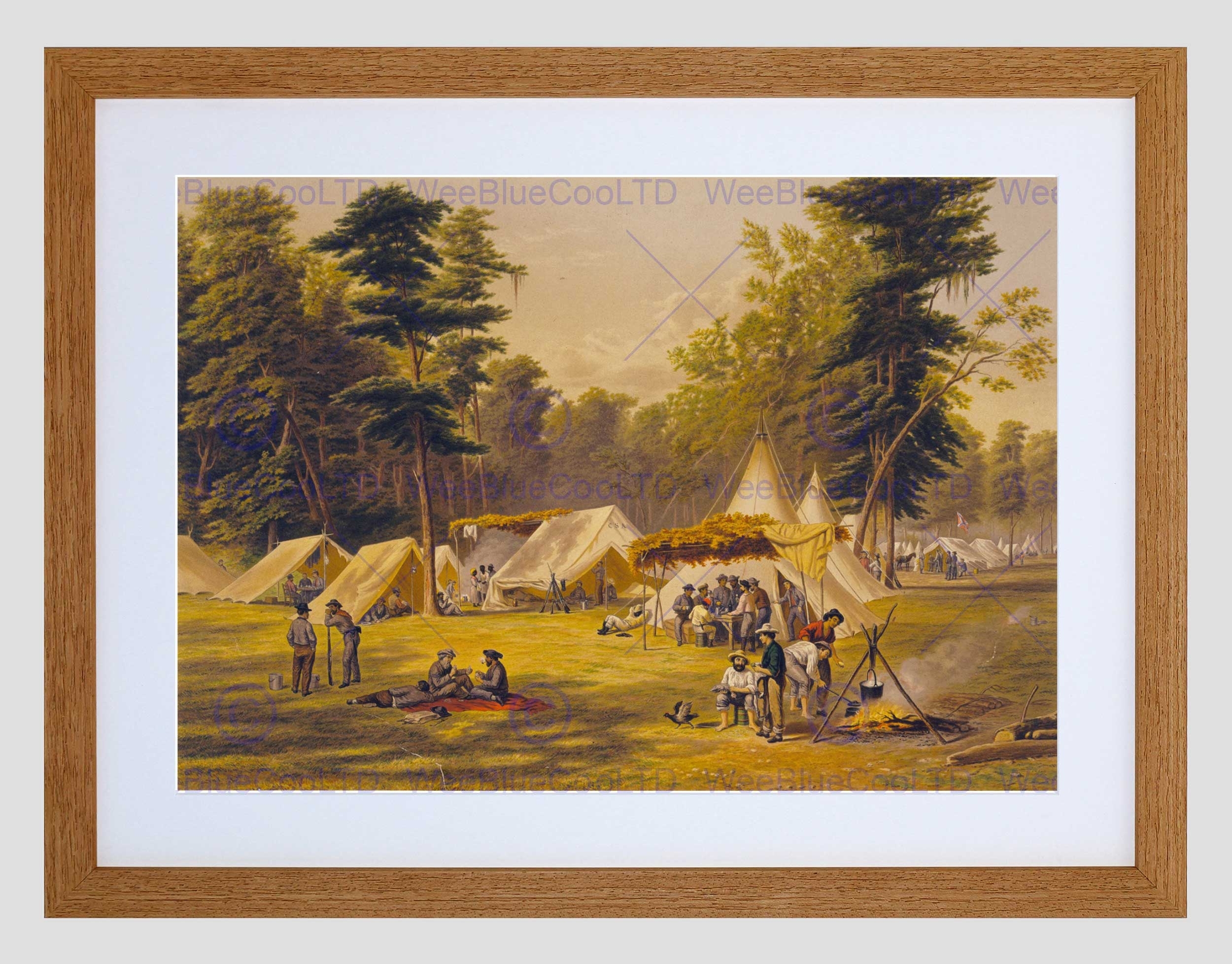 Paintings Confederate Army Camp American Civil War Framed Art Pertaining To Most Recent Confederate Framed Art Prints (Gallery 1 of 15)