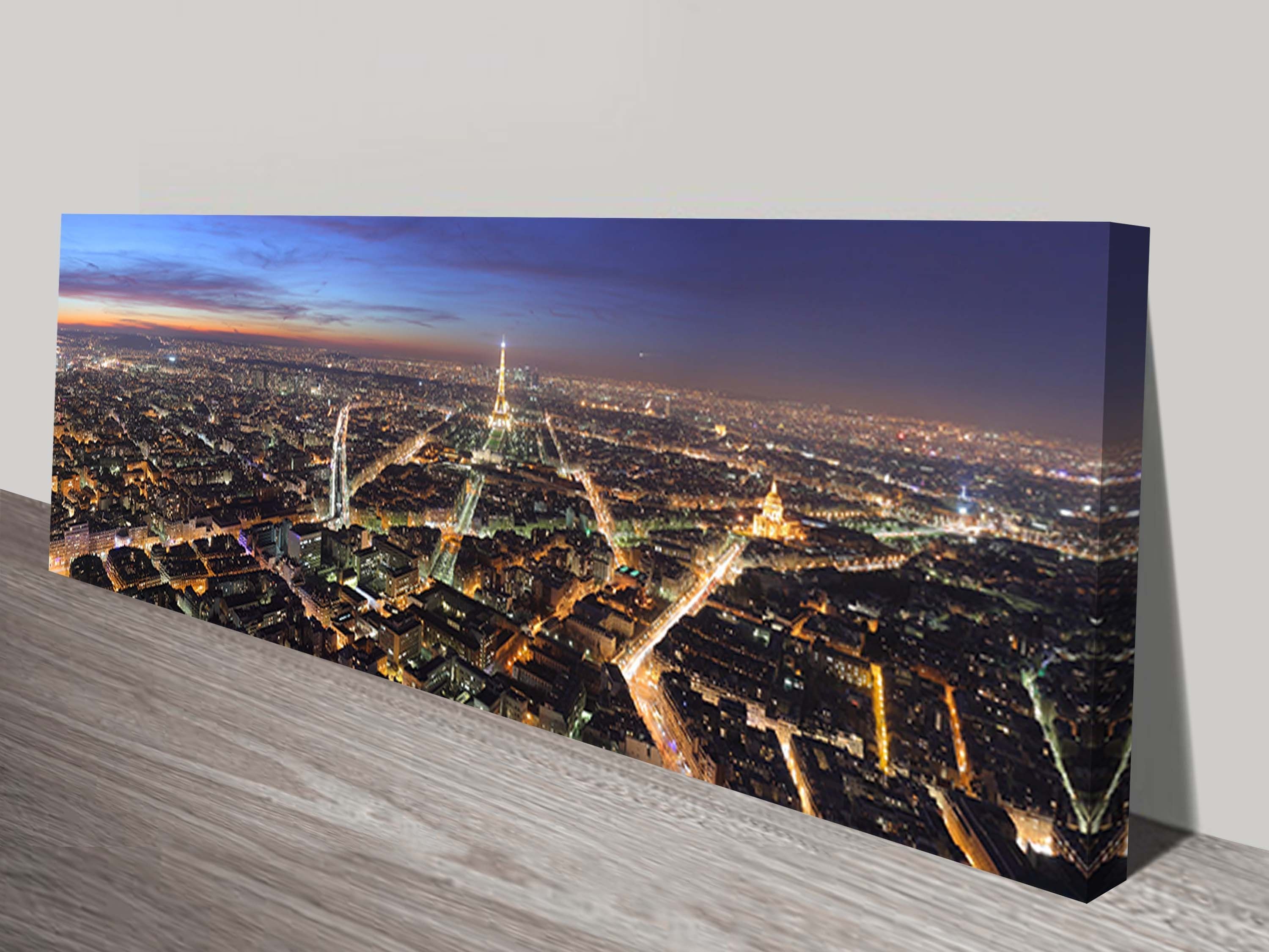 Parisnight Panoramic Canvas Wall Art Within Current Panoramic Canvas Wall Art (View 1 of 15)