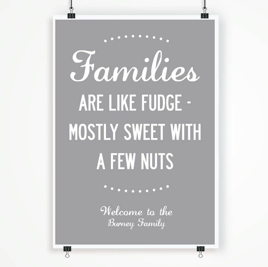 Personalised Family Name Fun Quote Printi Love Design Within Best And Newest Canvas Wall Art Funny Quotes (View 15 of 15)