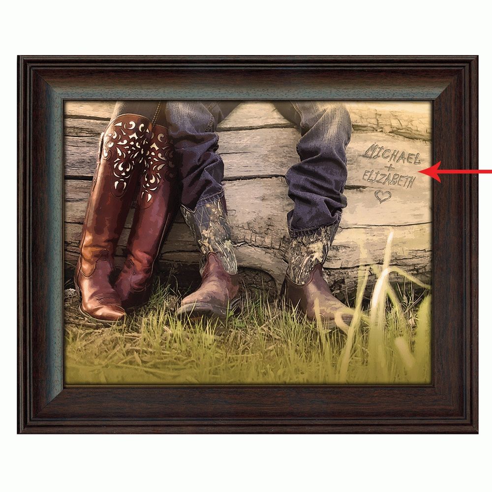 Personalized Boot Love Framed Canvas – Small For Recent Framed Country Art Prints (View 9 of 15)
