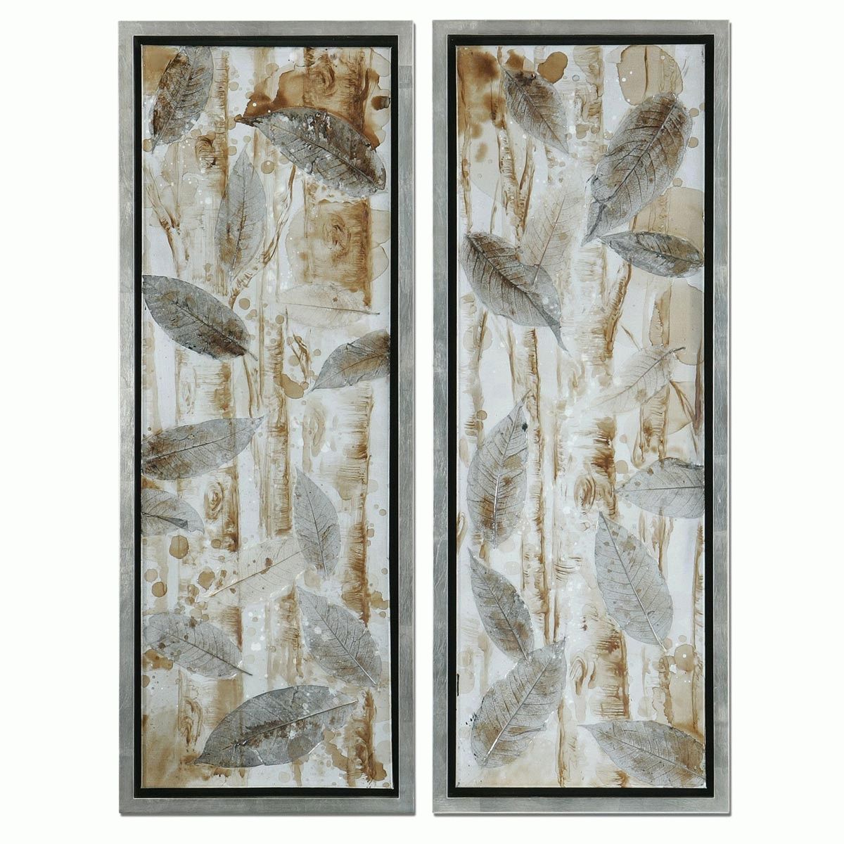 Pressed Leaves Framed Wall Art – Set Of 2 With Most Current Rectangular Canvas Wall Art (View 15 of 15)