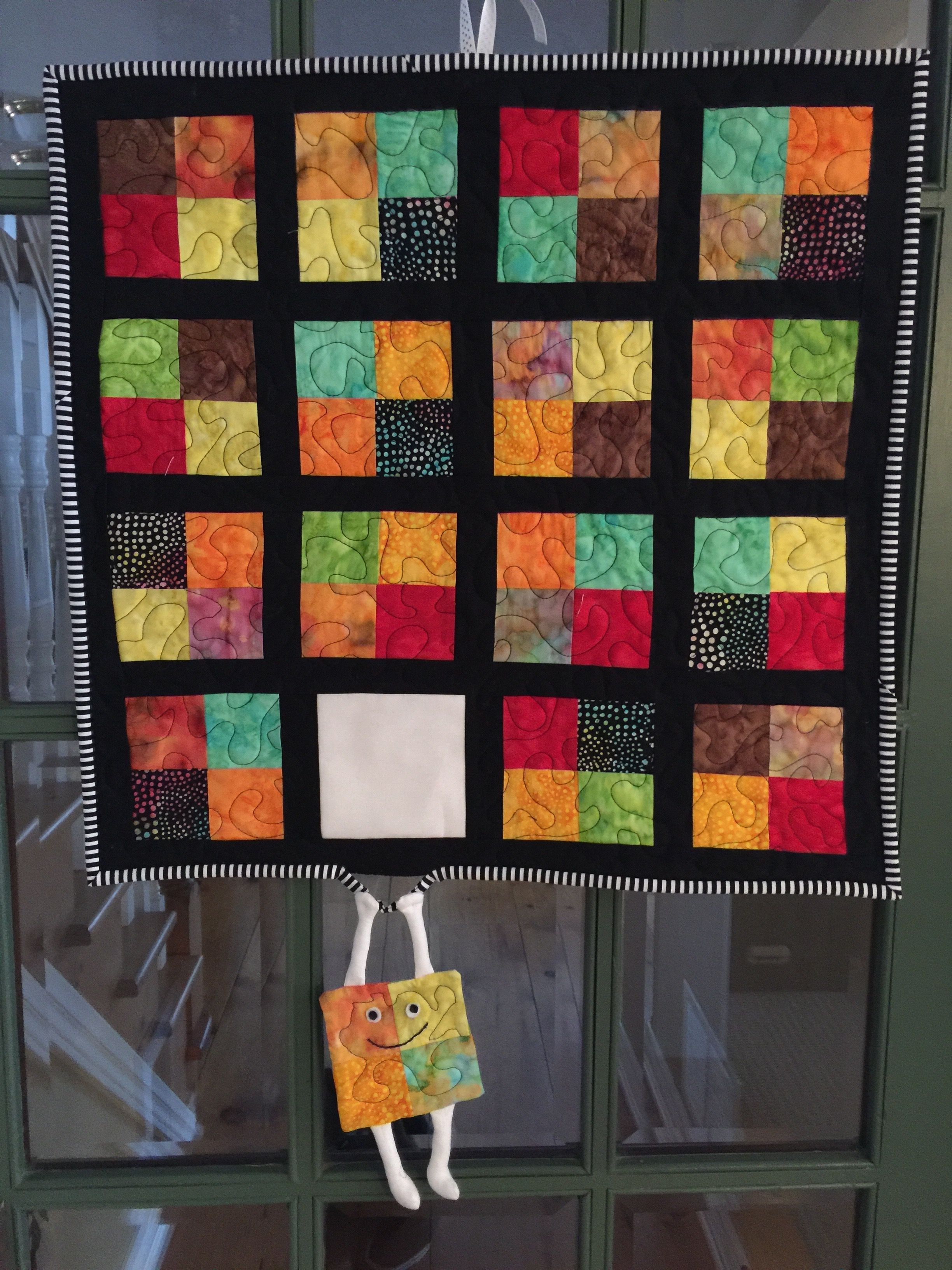 Runaway Quilt Block! Hang In There/humorous Quilted Wall Hanging In Most Current Quilt Fabric Wall Art (View 7 of 15)
