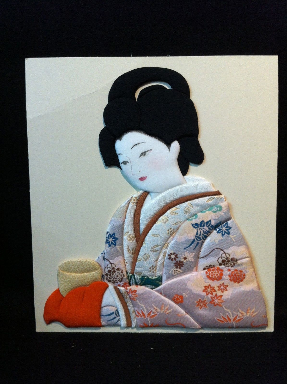 Set Of 2 Japanese Geisha Fabric Wall Artb O'neal Kimono Pertaining To Current Japanese Fabric Wall Art (Gallery 1 of 15)