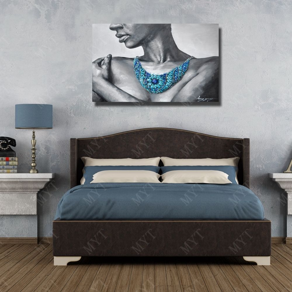 Sexy Nude Dress Beautiful Woman Figure Wall Art Painting New With Regard To Best And Newest Fabric Dress Wall Art (View 15 of 15)