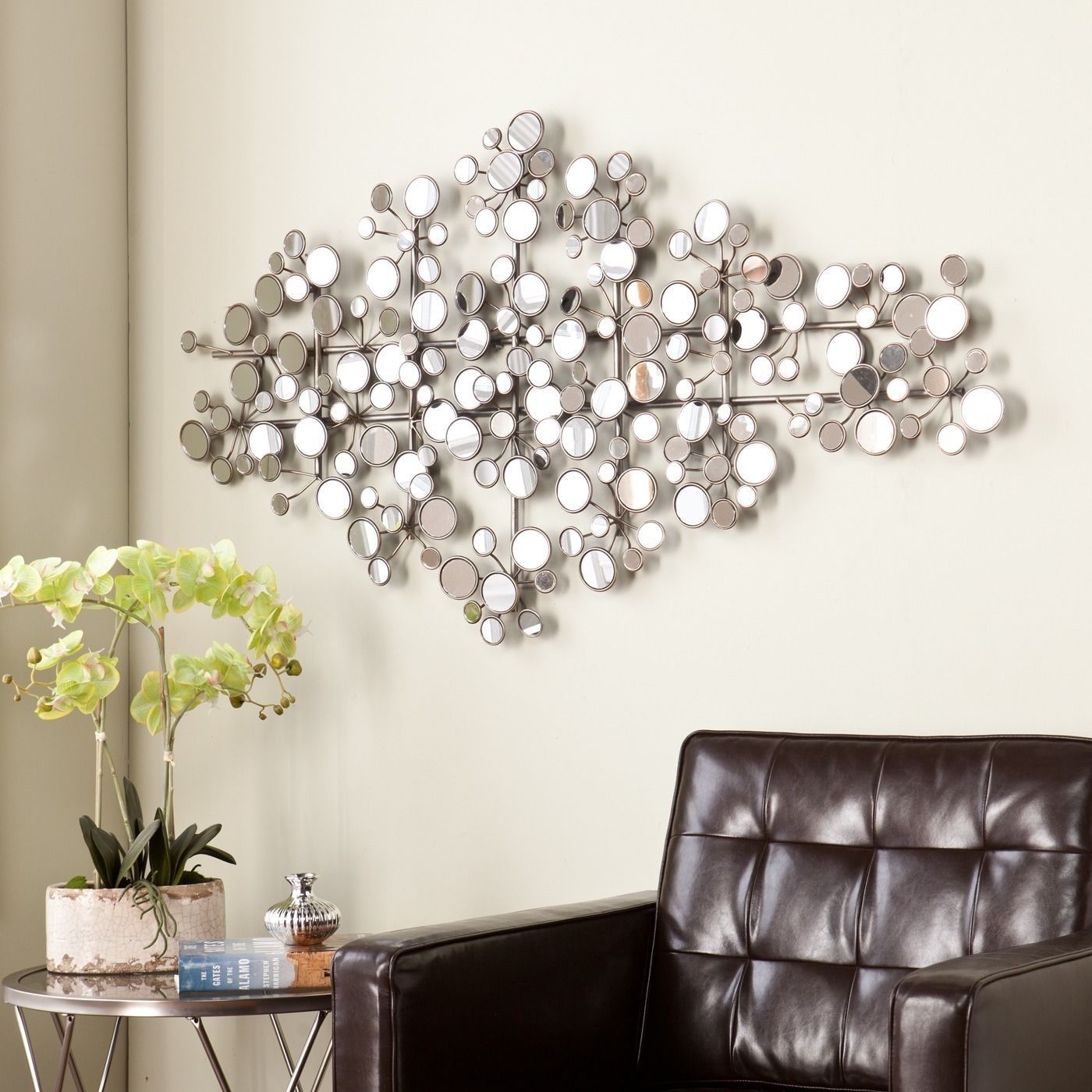 This Upton Home Olivia Mirrored Metal Wall Sculpture Features A In Most Recently Released Mirrors Wall Accents (View 10 of 15)
