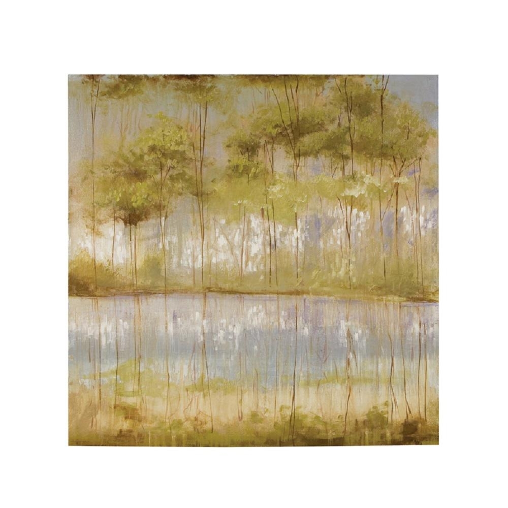 Titan Lighting 60 In. X 60 In. "reflections" Hand Painted Canvas Regarding Recent Hand Painted Canvas Wall Art (Gallery 1 of 15)