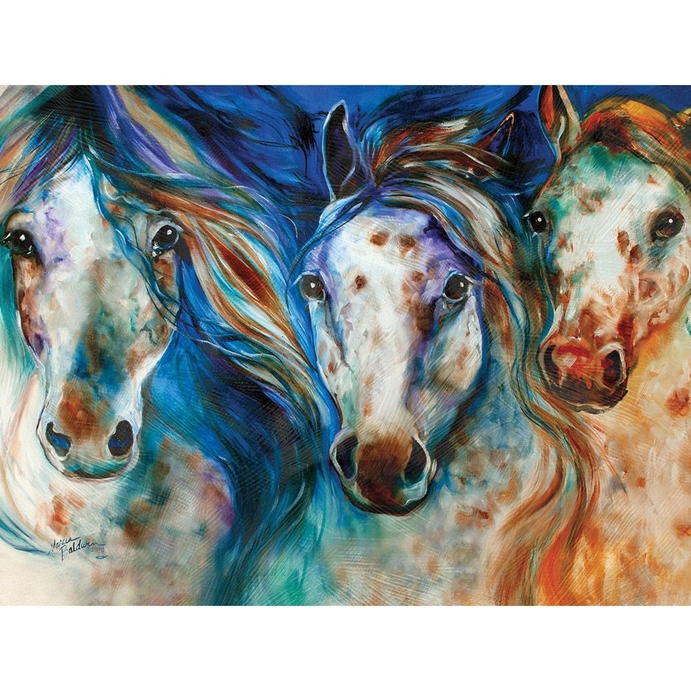 Wild Appaloosa Horses Canvas Wall Art | Horse Paintings Intended For 2018 Horses Canvas Wall Art (View 1 of 15)