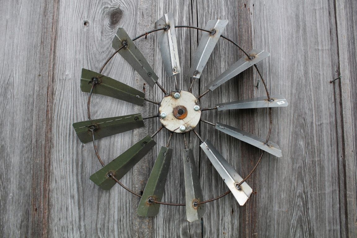 24" Rustic Metal Country Farm Windmill Barn Wall Art In Most Recently Released Windmill Wall Art (View 9 of 20)