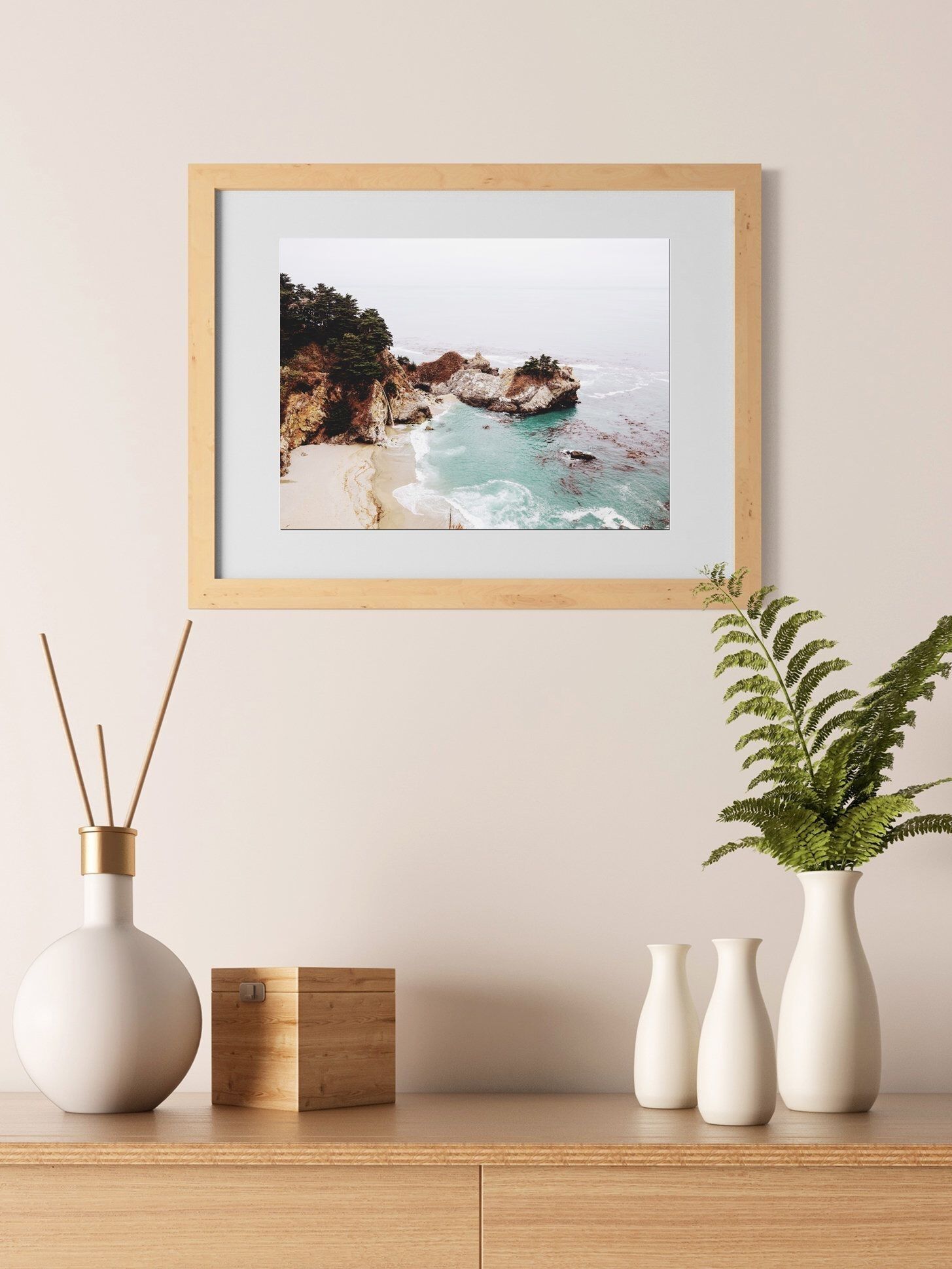 Appealing Coastal Landscape Wall Art Decor California Print Picture Regarding Current California Wall Art (View 13 of 20)