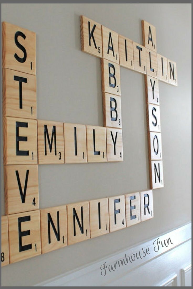 Carved Scrabble Tiles Wall Art  (View 13 of 20)