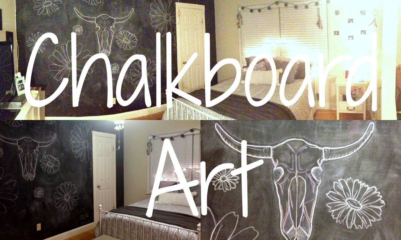 Chalkboard Wall Art/ Bedroom Decor – Youtube Within Best And Newest Chalkboard Wall Art (View 5 of 20)