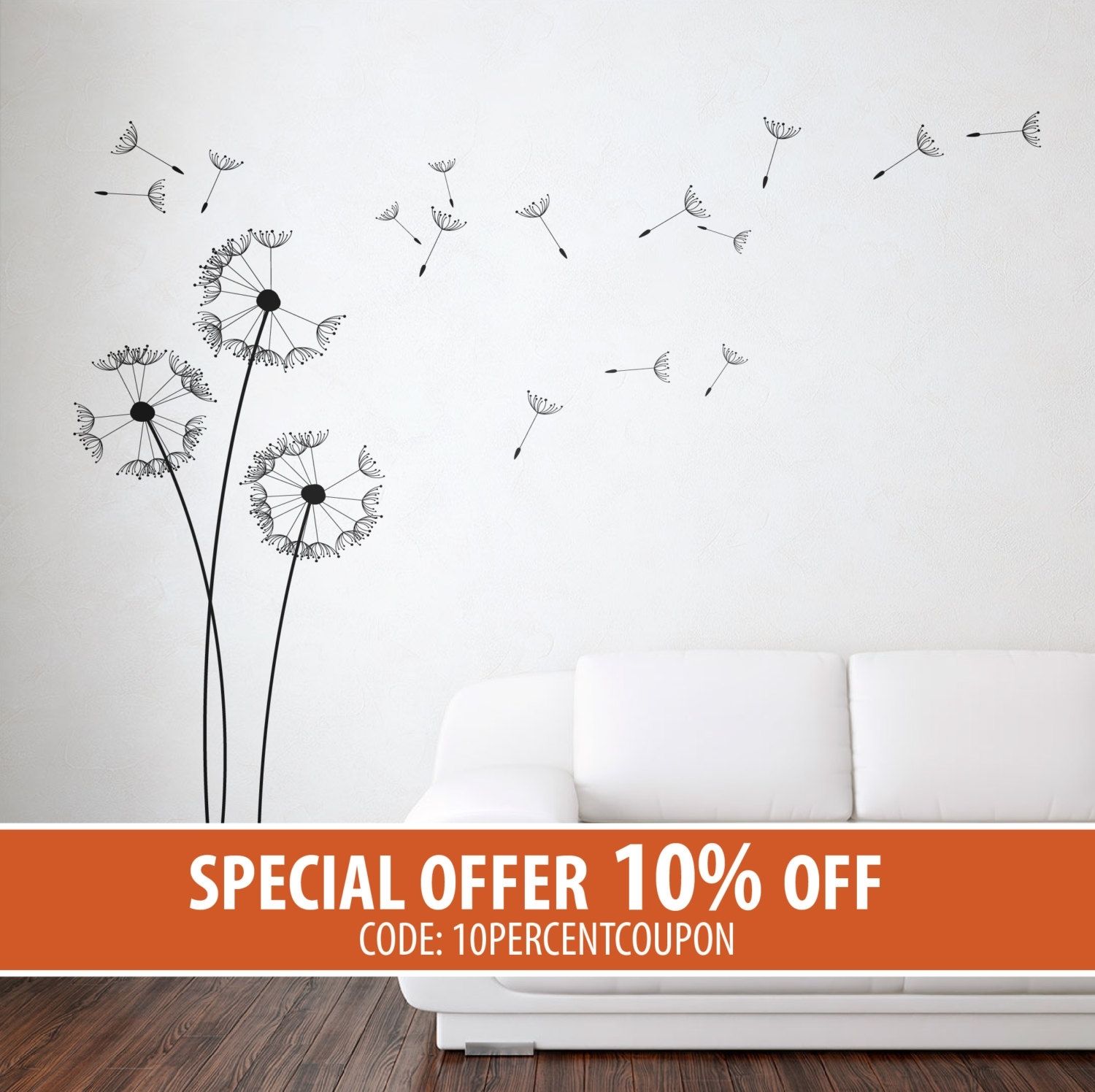 Dandelion Wall Stickers – Dandelion Stickers – Dandelion Wall Art With Current Dandelion Wall Art (View 12 of 20)