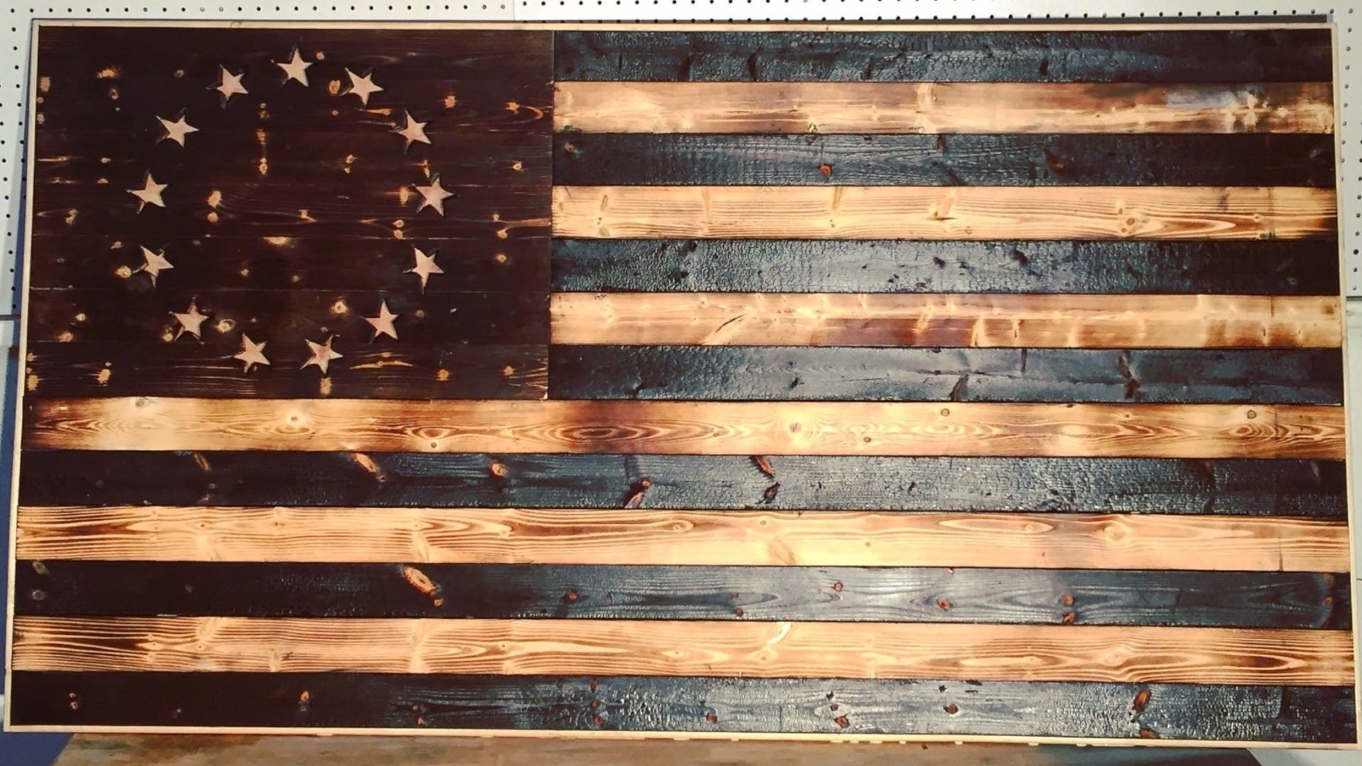 Diy Wood Burned American Flag | Modern Builds | Ep (View 11 of 20)