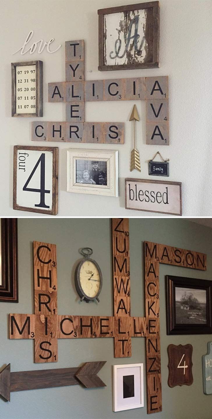 Family Wood Scrabble Wall Art (View 11 of 20)