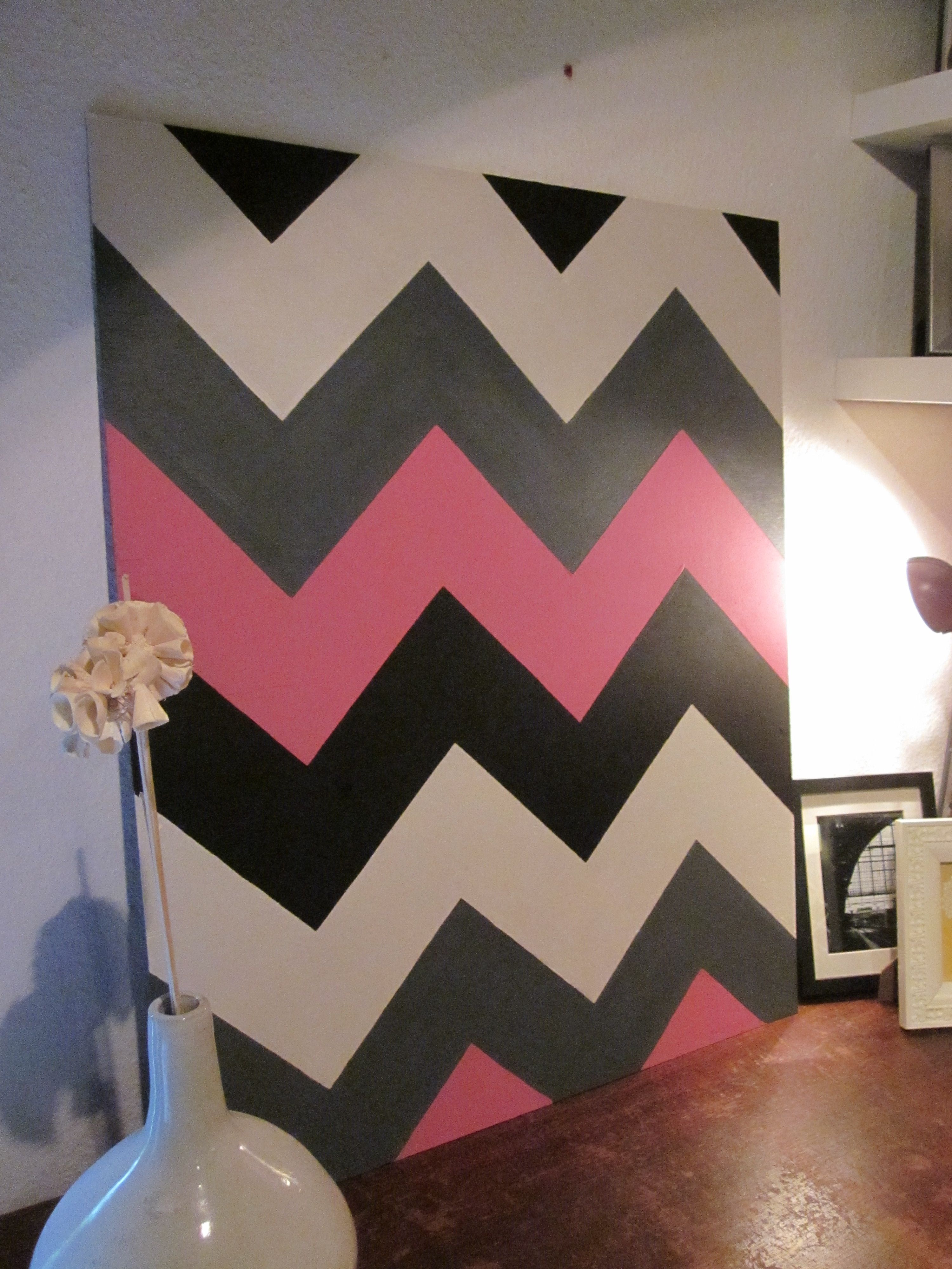 Four Colored Chevron Wall Art | Decorating Ideas | Pinterest | Walls With Newest Chevron Wall Art (View 2 of 20)